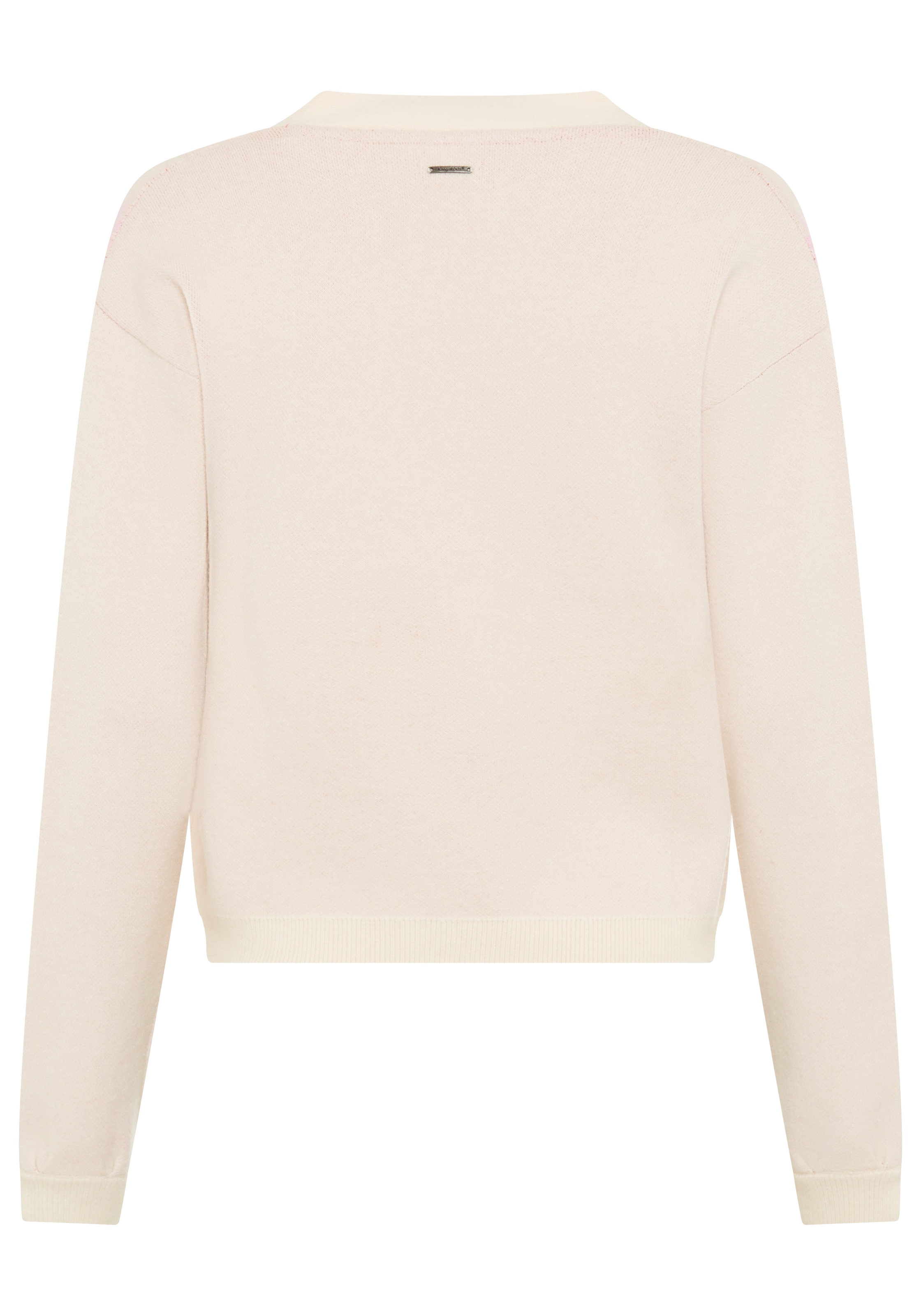 KangaROOS Strickjacke Strickjacke aus Feinstrick, bequeme Passform, Blumenmuster