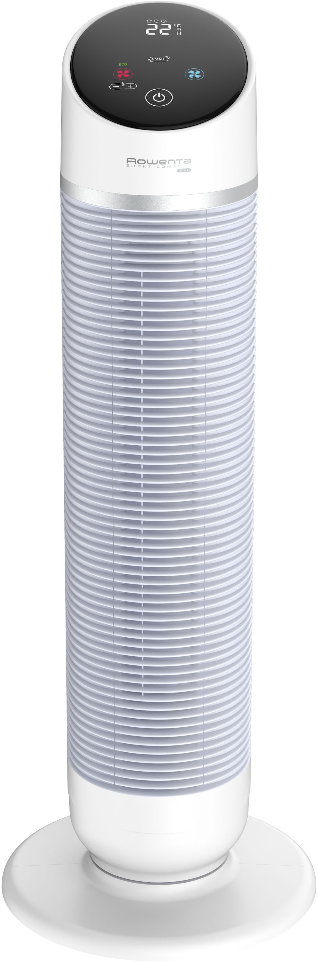 Rowenta Turmventilator »3-in-1 Turmventilator Silent Comfort, 10 Stufen für jeden Bedarf,«, Heizlüfter, Ventilator und Luftfilter, Fernbedienung, Timer, HQ8120