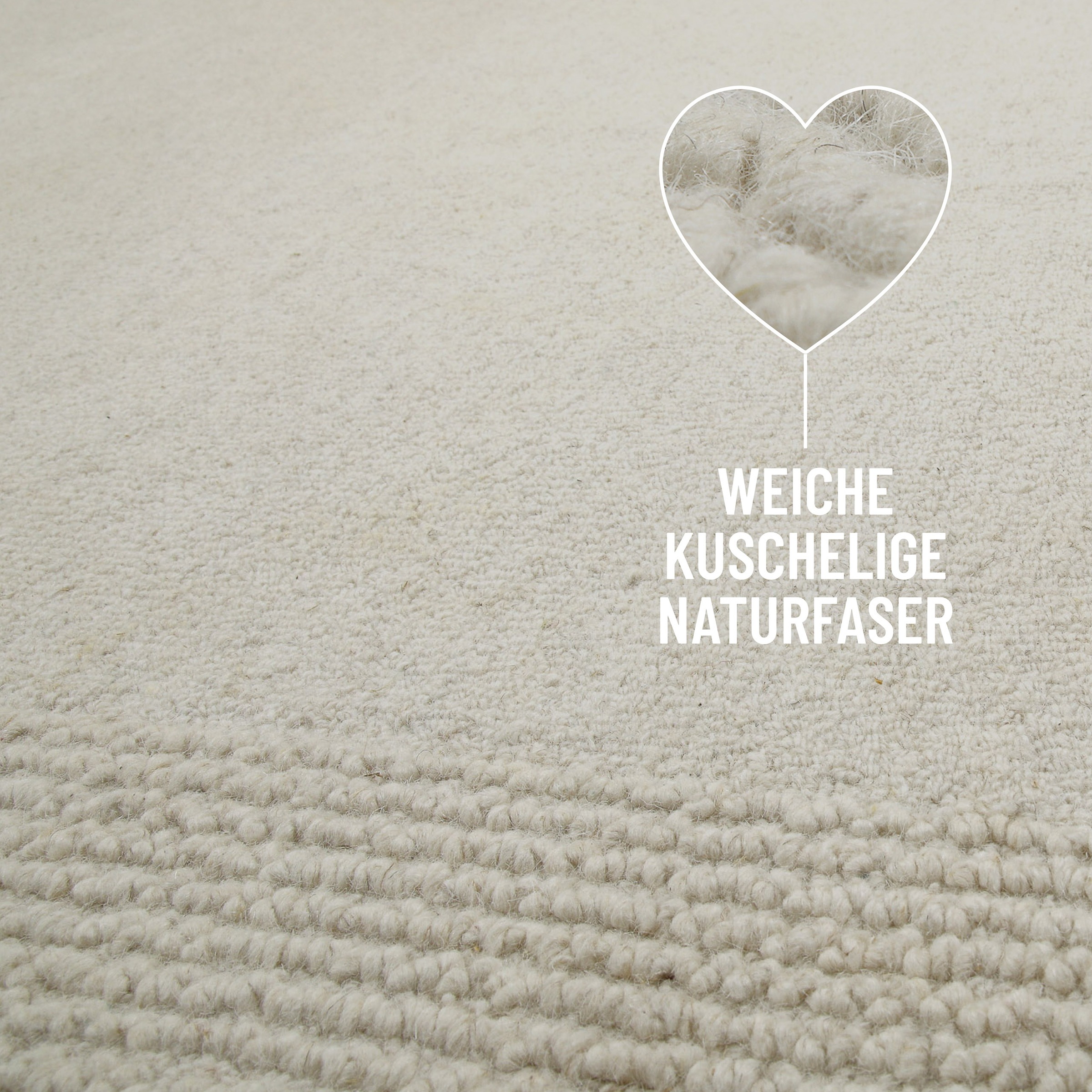 Wecon home Wollteppich »Hamptons TWENTYONE«, rechteckig, 15 mm Höhe, Läufer, Schurwolle, Kurzflor, Wohnzimmer, Schlafzimmer, Bordüre
