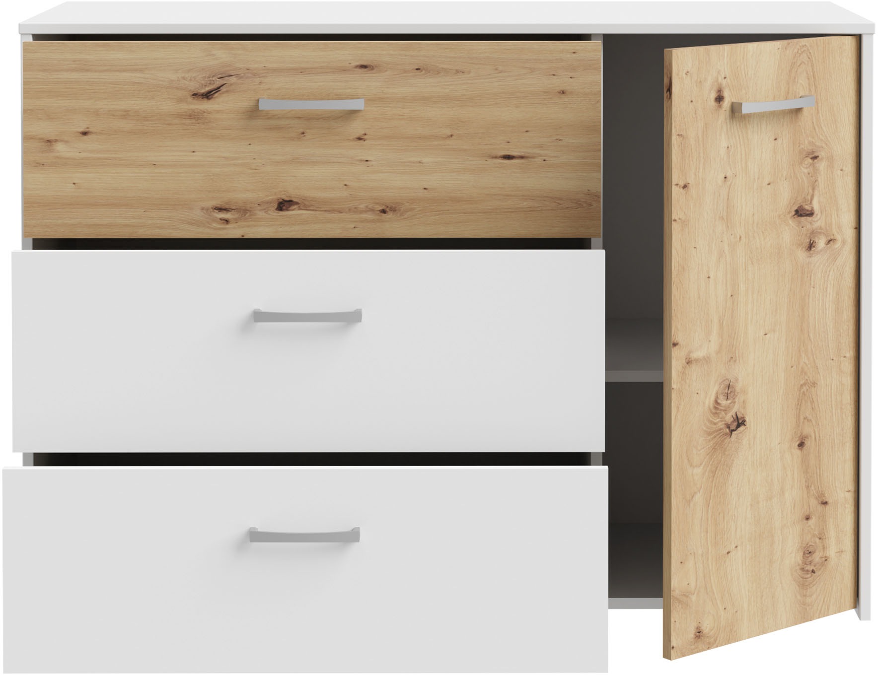 FORTE Sideboard »Culgoa«, Sideboard, 3 Schubkästen, 1 Türe viel Staraum pflegeleichtes Dekor
