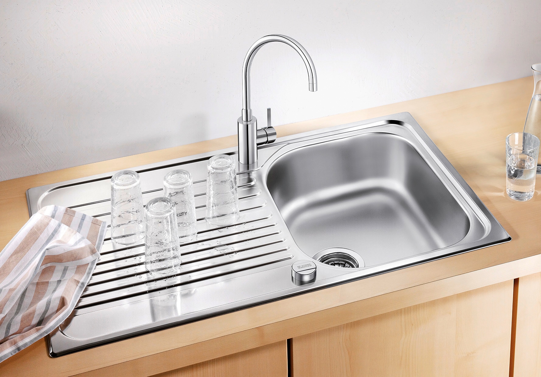 Blanco Edelstahlspüle »TIPO 45 S« 1 Stk. tlg. zum wechselseitigen Einbau geeignet