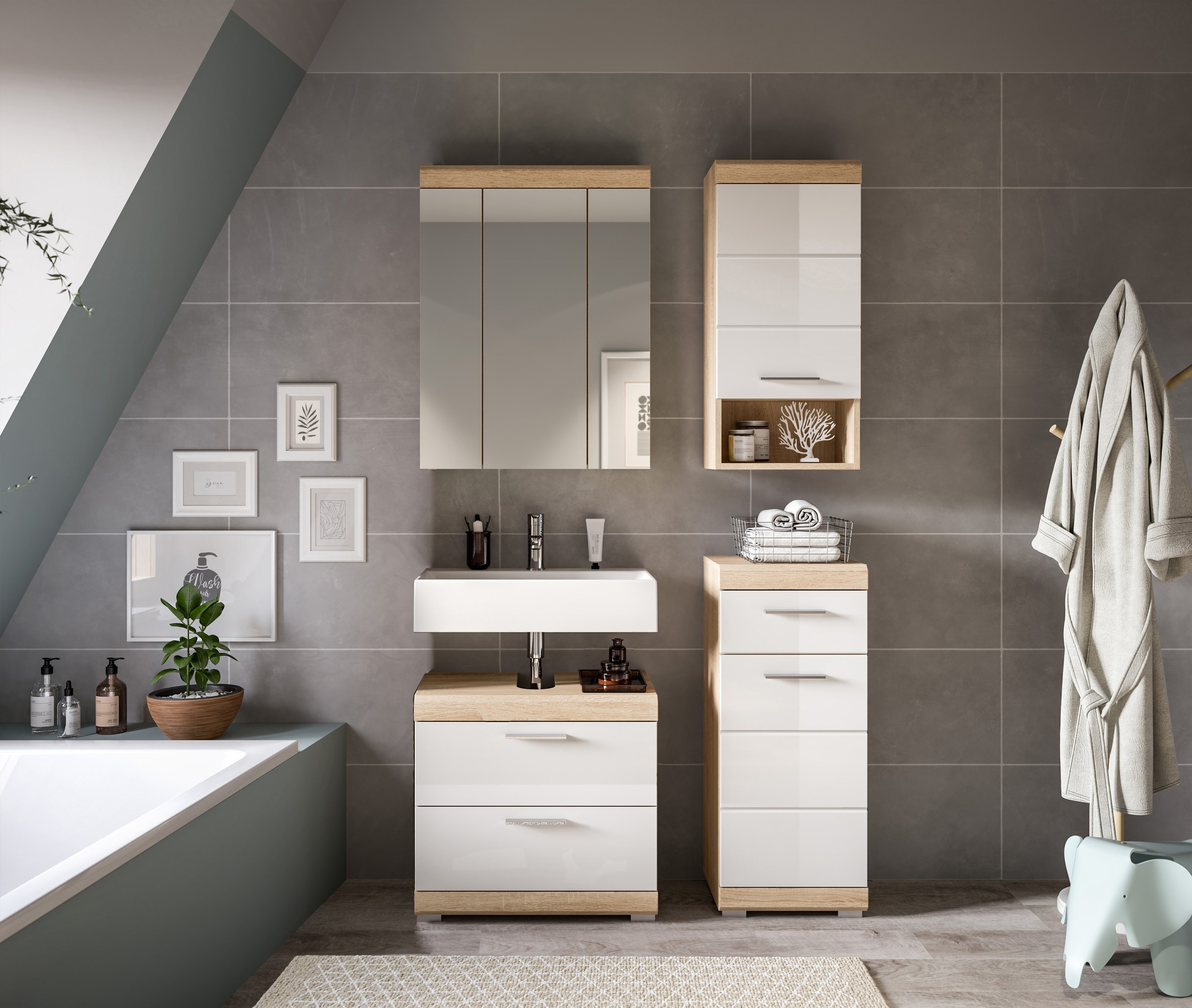 INOSIGN Badmöbel-Set »Siena, 4 teilig, bestehend aus:« Set, TOPSELLER!, 4 S günstig online kaufen