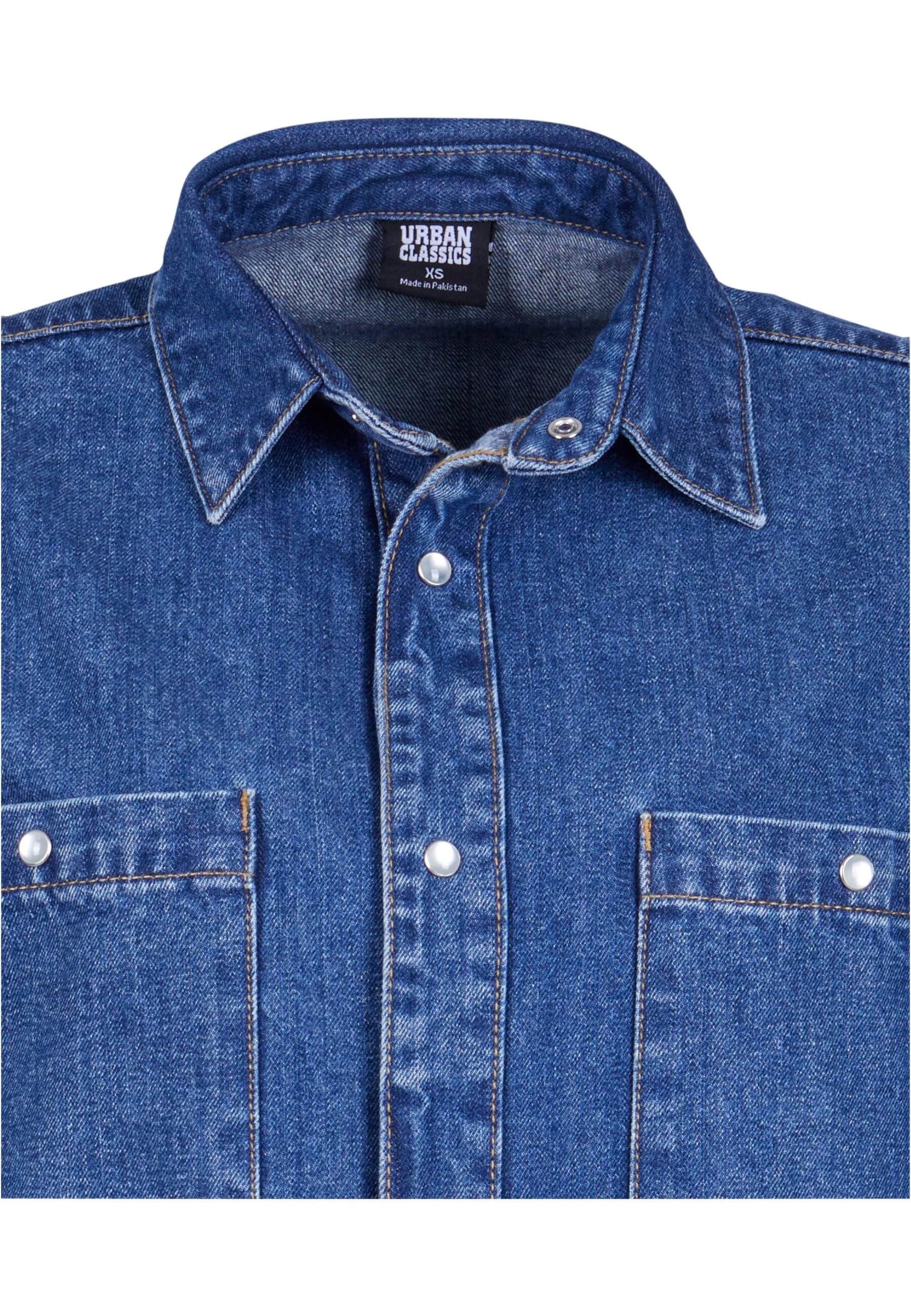 URBAN CLASSICS Langarmhemd »Urban Classics Damen Ladies Oversized Denim Shirt«