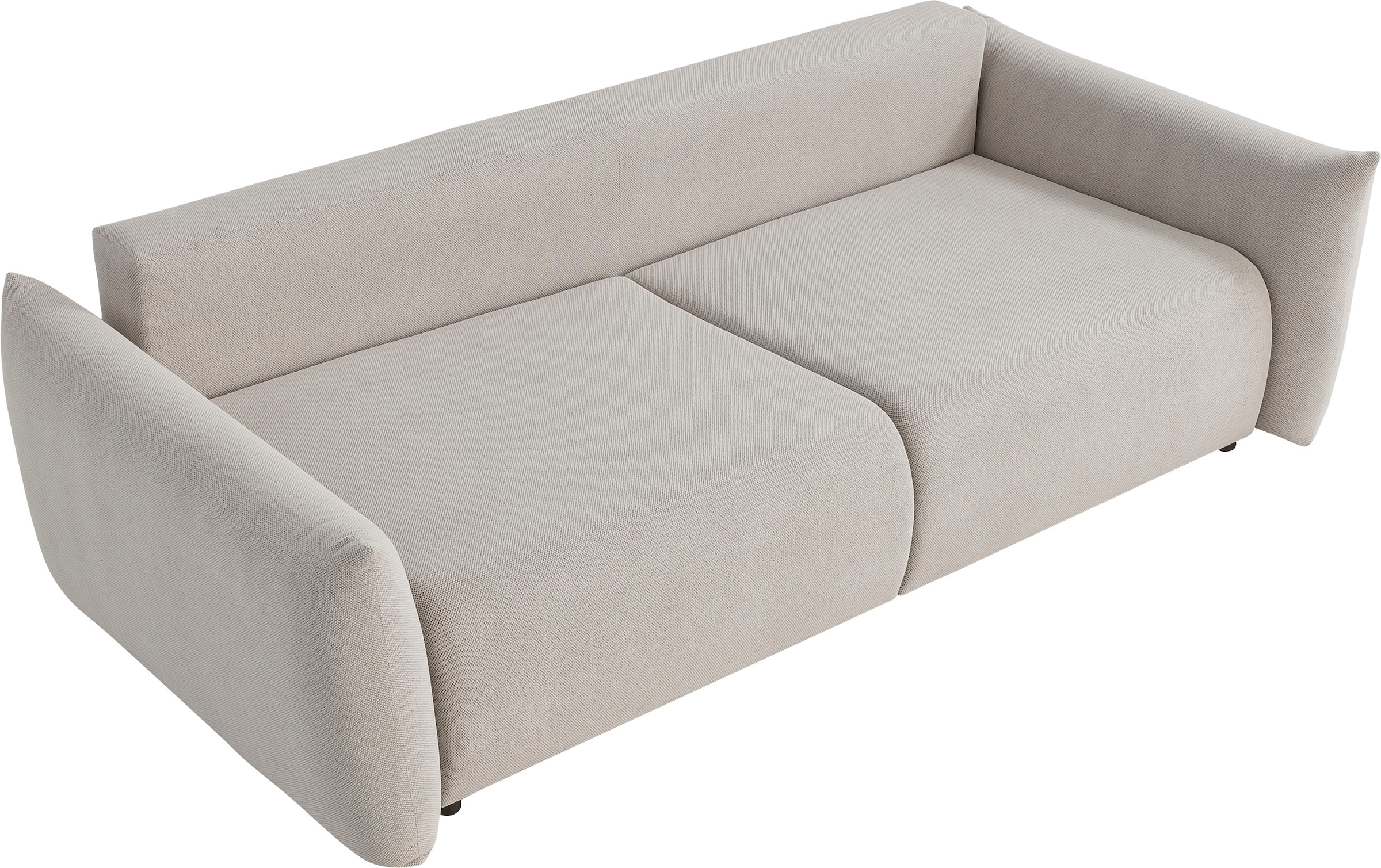 INOSIGN 3-Sitzer »MAVAS Schlafsofa mit Bettkasten«, ca.240/108cm (Liegefläche 212/145 cm), Cord, Chenille, Struktur