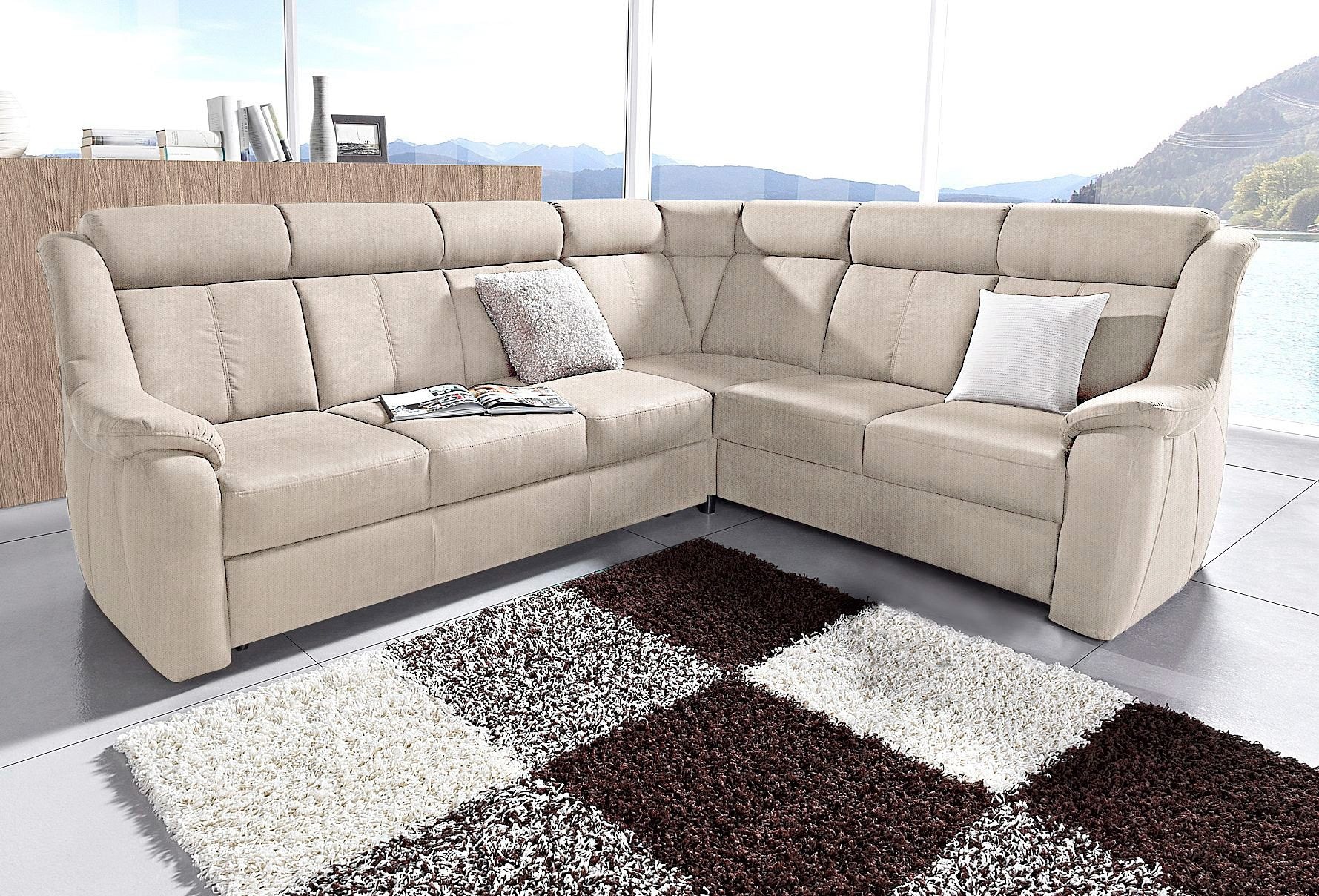 sit&more Ecksofa »Basel L-Form«, wahlweise mit Relaxfunktion günstig online kaufen