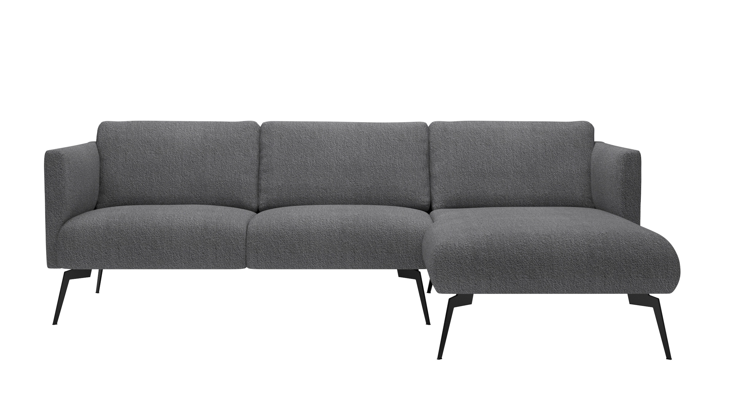 andas Ecksofa "Horna, L-Form,", mit schwarzen Metallbeinen günstig online kaufen