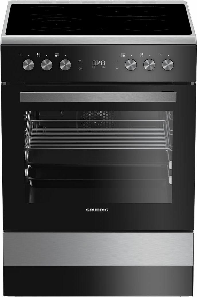 Grundig Elektro-Standherd »GFBM23420WC«, GFBM23420XC, mit Backauszug, online Tastensperre kaufen mit