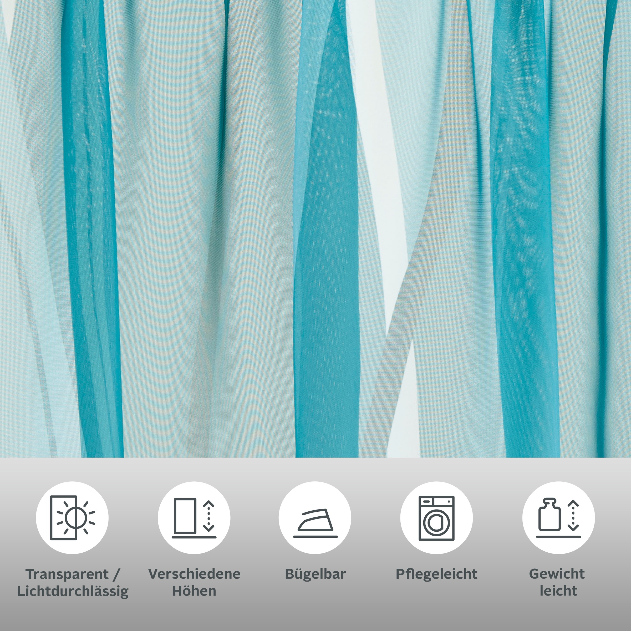 my home Gardine »Dimona«, (2 St.), 2er-Set, transparent, Voile, Polyester günstig online kaufen