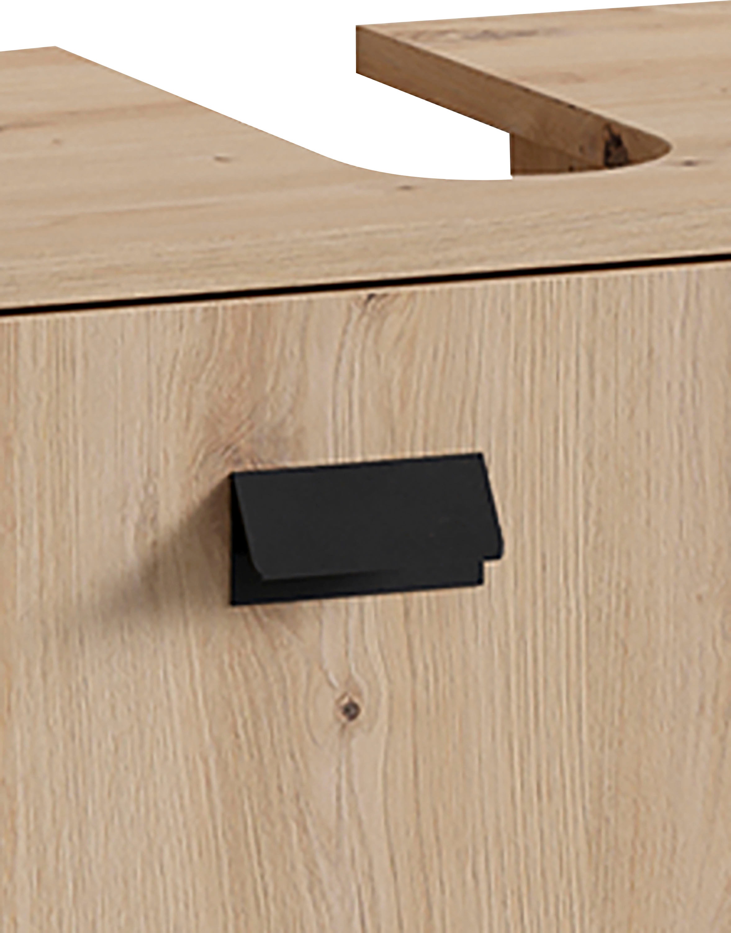 byLIVING Waschbeckenunterschrank »Wellness«, (1 St.), 60cm Waschbeckenunterschrank mit Metallgriff und viel Stauraum.