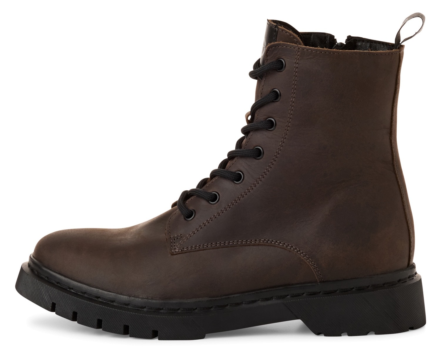 Tamaris Winterboots, Blockabsatz, Schnürboots, Winterstiefelette, T-Logo an der Zunge