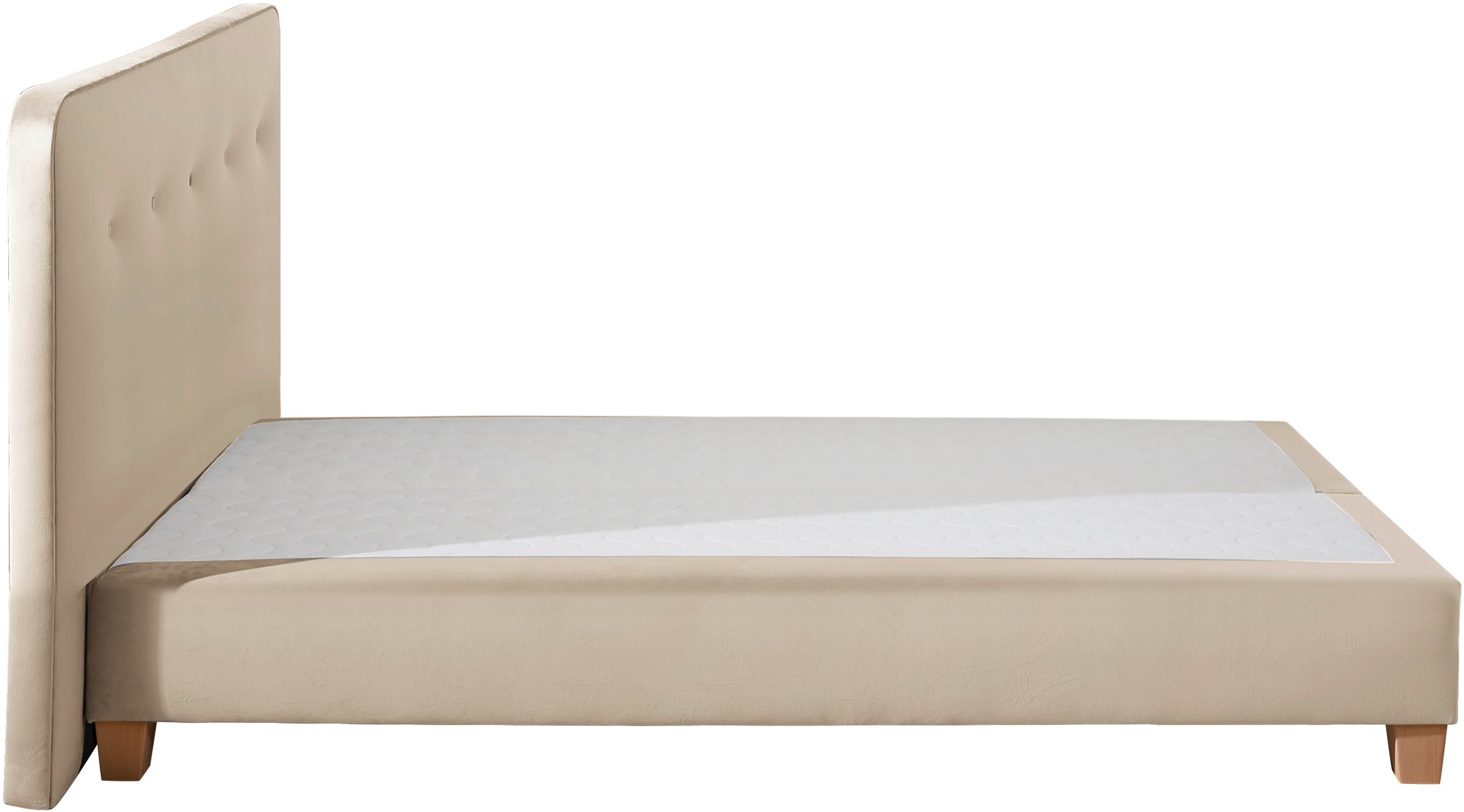 Home affaire Boxspringbett »Fargo«, inkl. Topper, in 3 Matratzenarten, in Samt- oder Strukturstoff