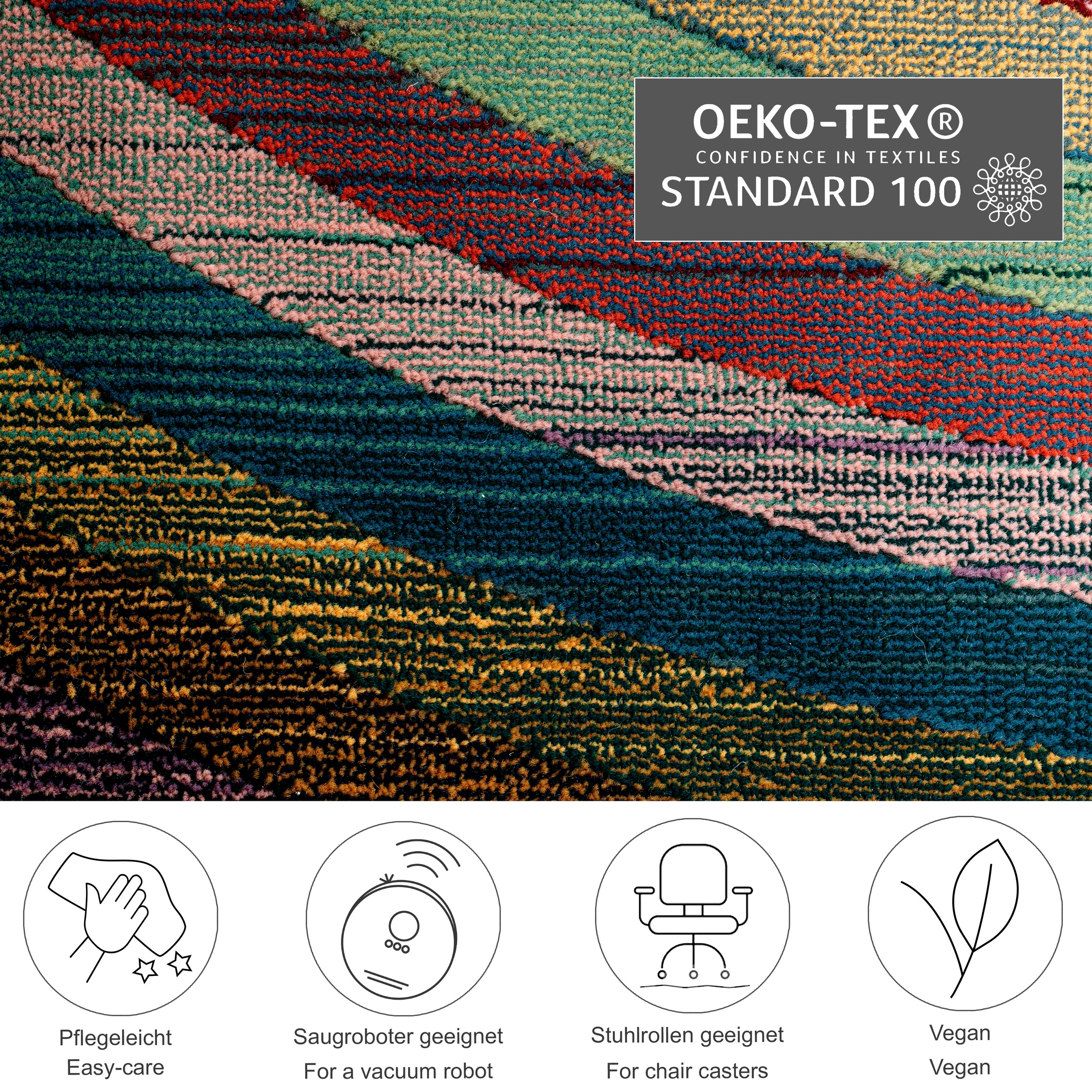 THEKO Teppich »Gabiro 001« rund 10 mm Höhe gewebt, ideal im Wohnzimmer & Sc günstig online kaufen