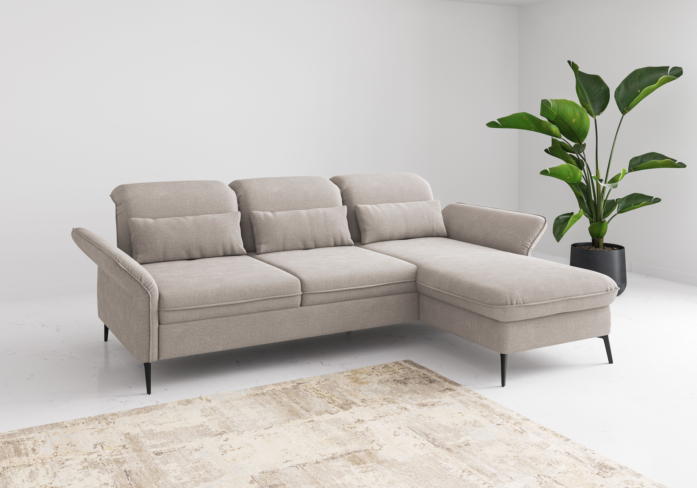 sit&more Ecksofa »Emely, inkl. Sitztiefenverstellung« wahlweise mit Bettfun günstig online kaufen