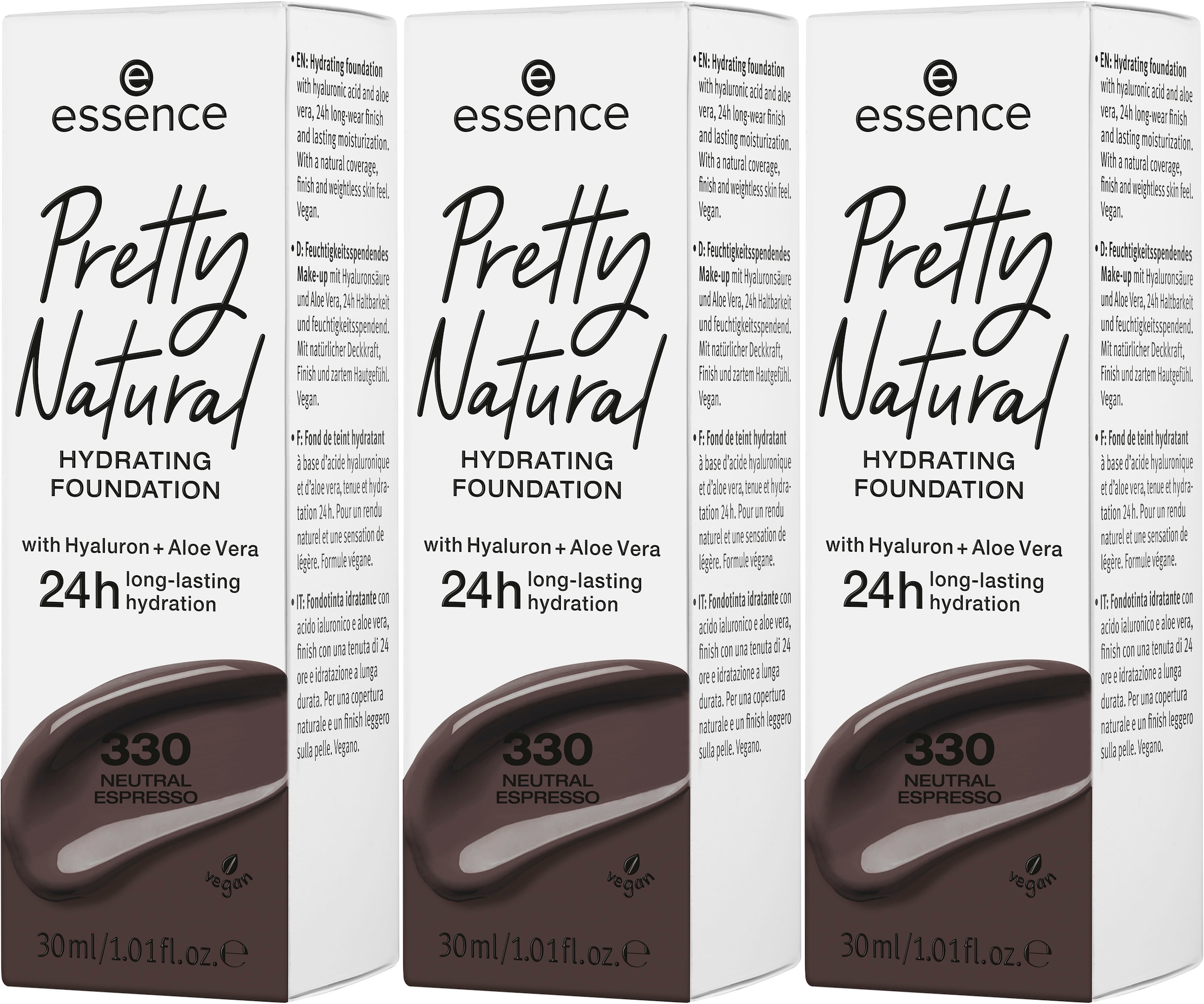 Essence Foundation »Pretty (Set, Natural bequem 3 kaufen HYDRATING«, tlg.)