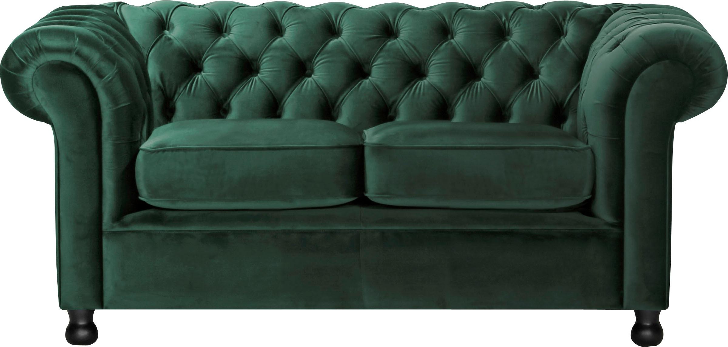 Home affaire Chesterfield-Sofa »Chesterfield Home 2-Sitzer«, mit edler Knopfheftung und typischen Armlehnen