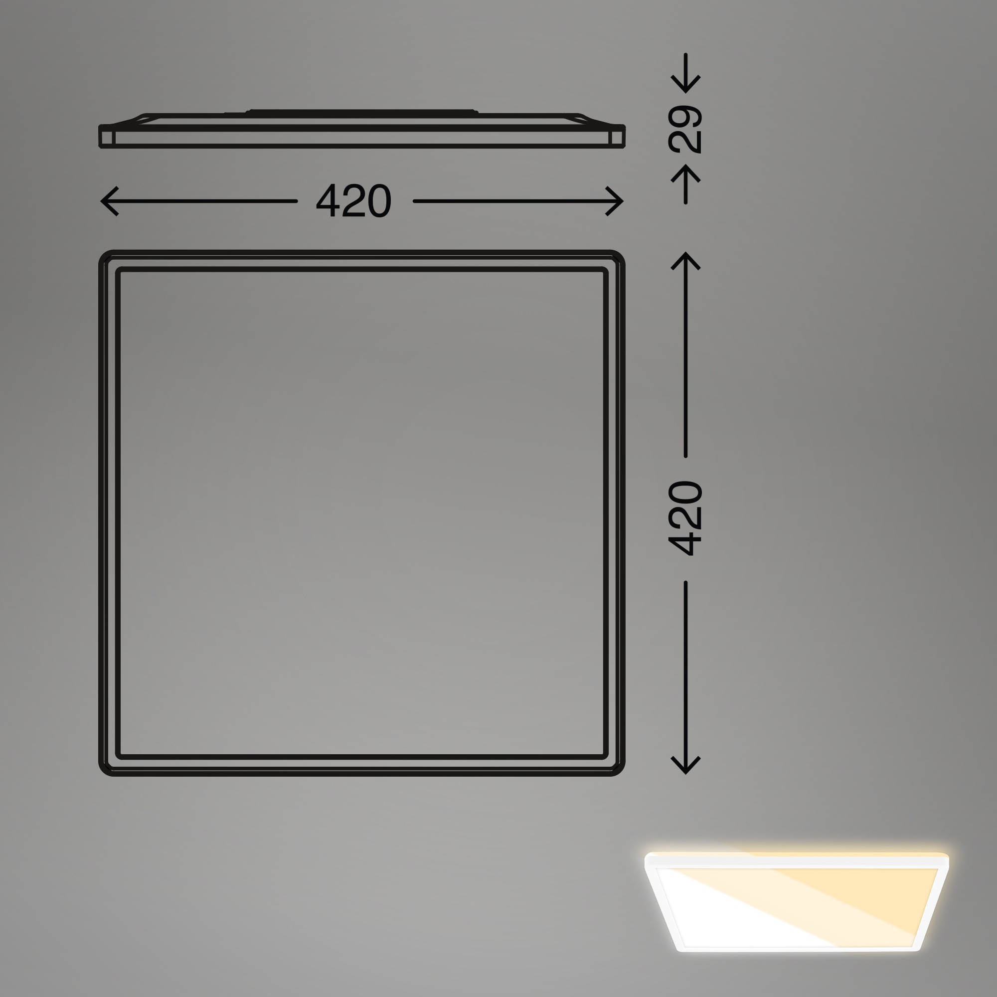 Briloner Leuchten LED Panel »SLIM«