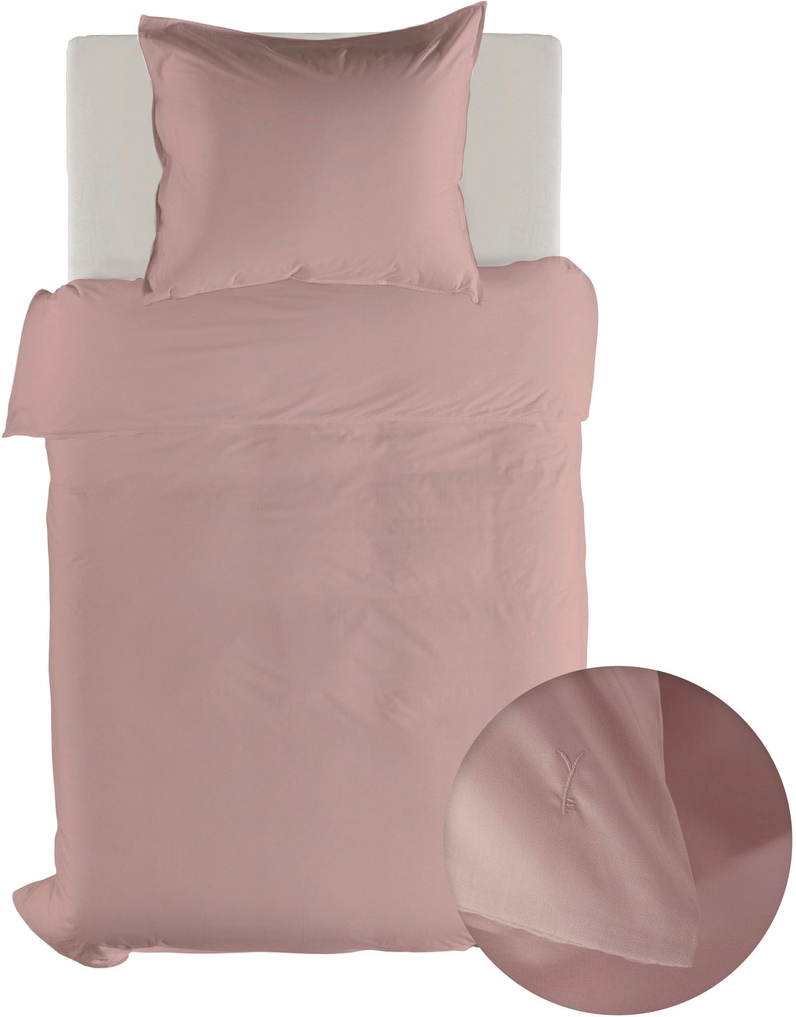 YELLOW Bettwäsche »Suite-Mumbai« 2 Stk. tlg. Uni Design, 100% Baumwolle ab günstig online kaufen