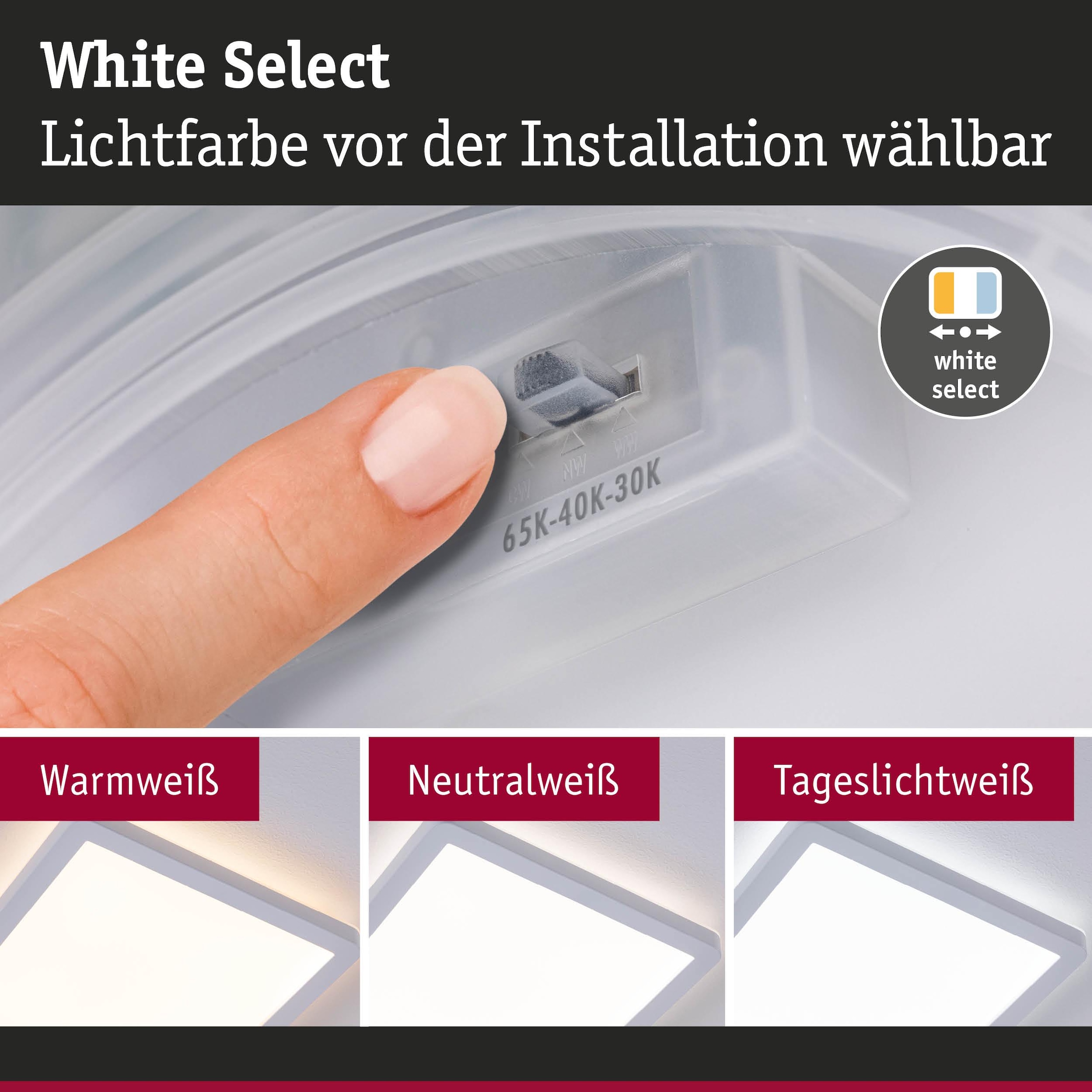 Paulmann LED Panel »Atria Shine IP44 eckig 190x190mm 8W 1160lm 3000 - 6500K« LED-Modul 1 Stk. Tageslichtweiß Farbwechsler