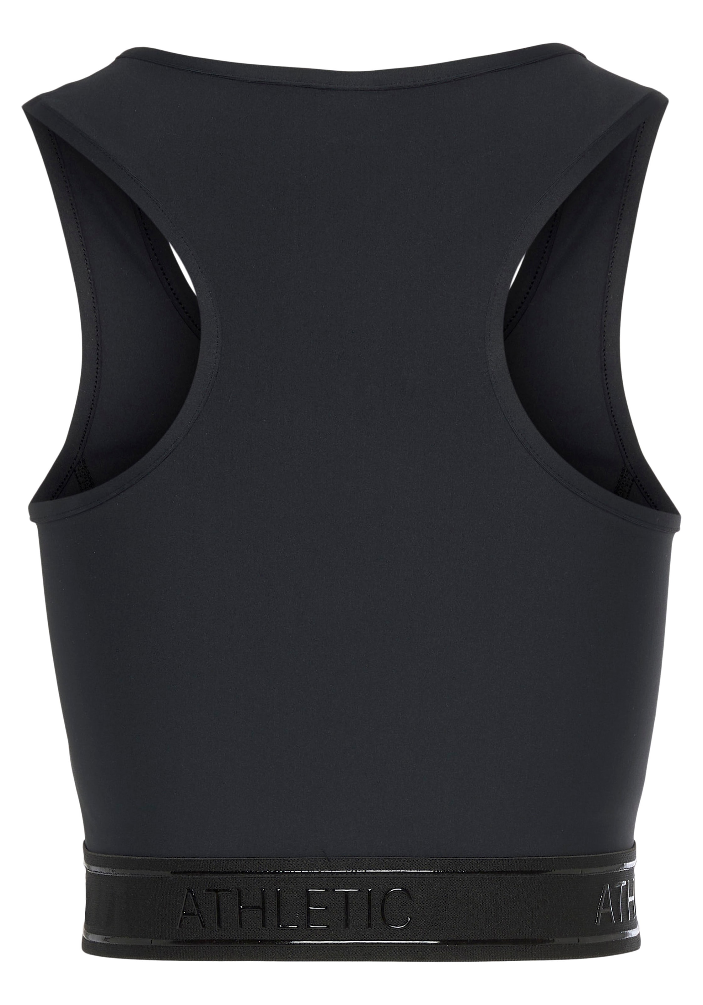 LASCANA ACTIVE Crop-Top, mit Reißverschluss und Ringerrücken