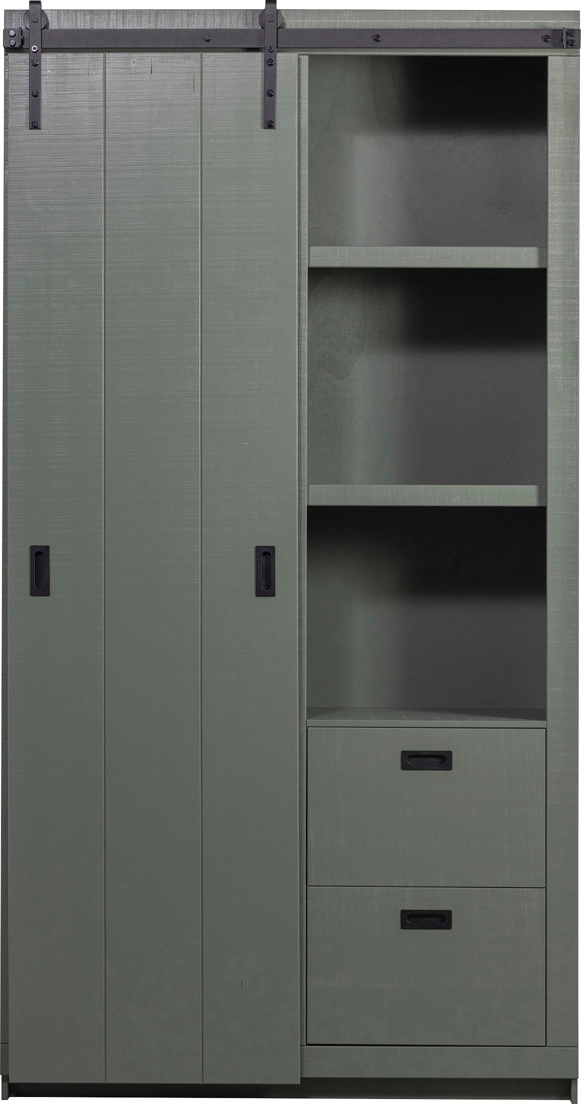 WOOOD Vitrine »Slide, mit Schiebetür« mit 4 Schubkästen, H 230 cm x B 120 c günstig online kaufen