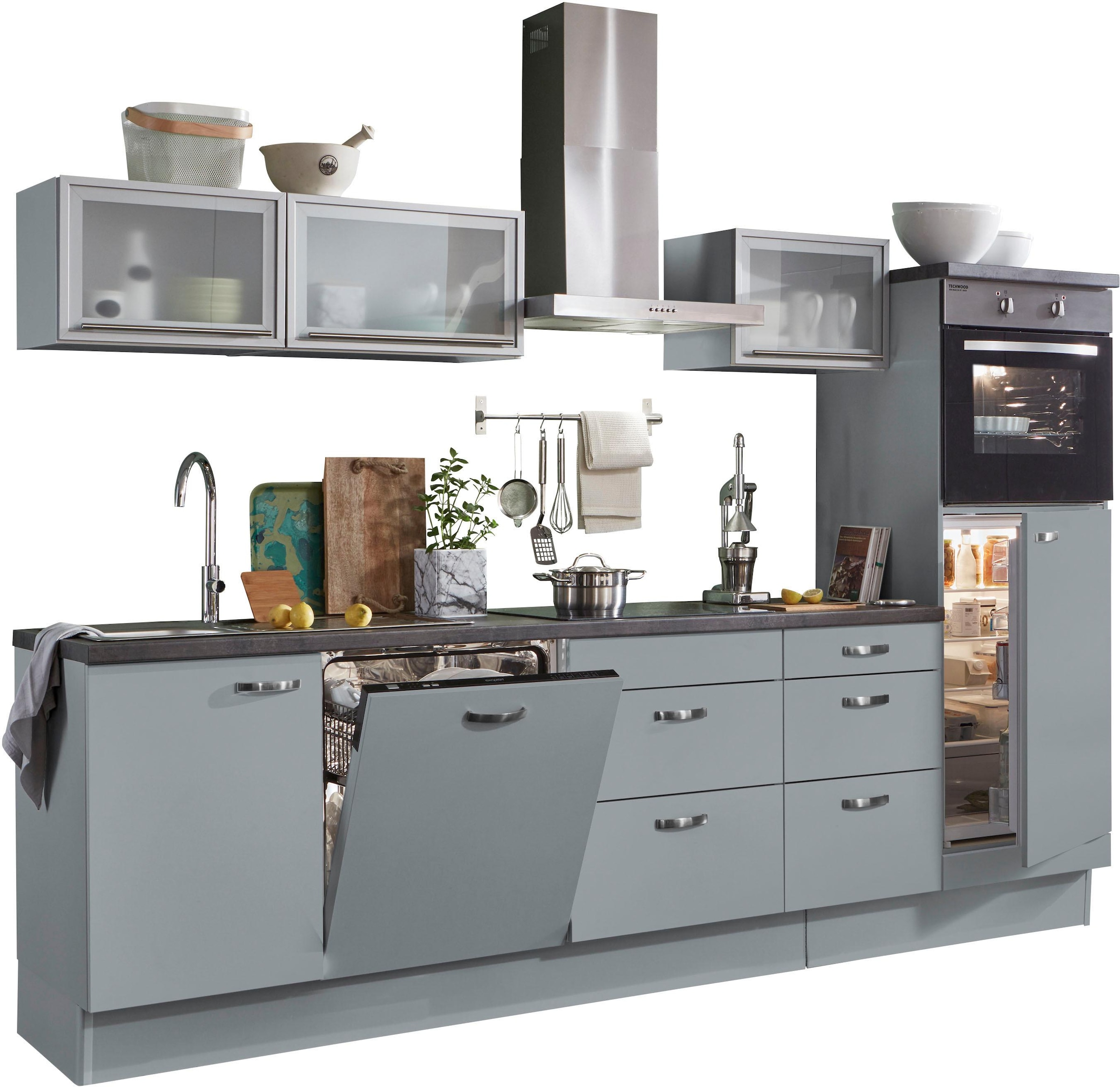 OPTIFIT Küchenzeile »Cara«, mit Vollauszügen und Soft-Close-Funktion, Breite  280 cm auf Rechnung bestellen
