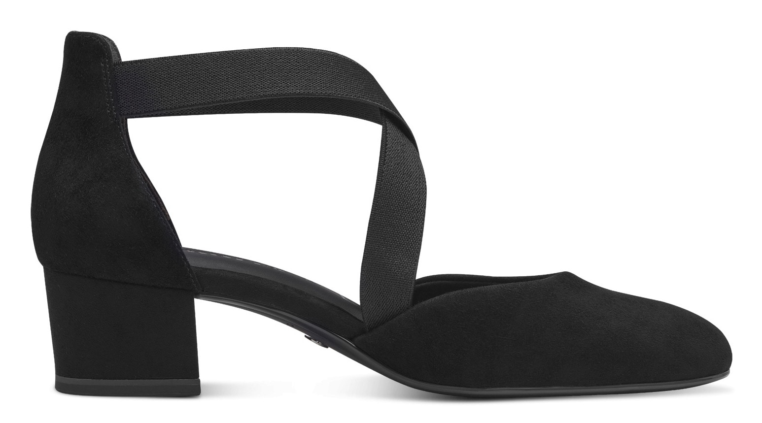 Tamaris Spangenpumps, Blockabsatz, Businesschuh mit gekreuzten, elastischen Gummizügen