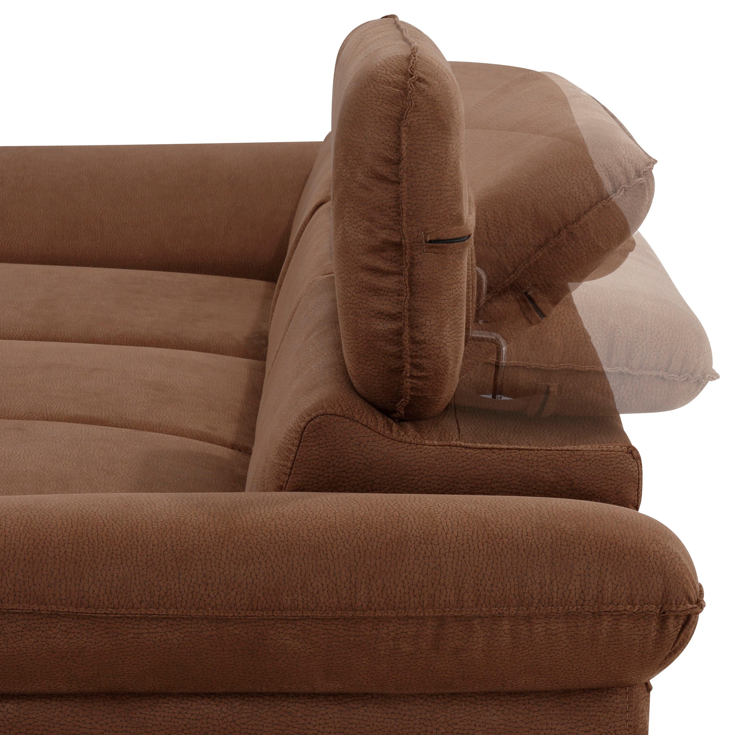 Home affaire Ecksofa »Pilot L-Form«, mit Kopfteilverstellung, optional Bettfunktion und Bettkasten