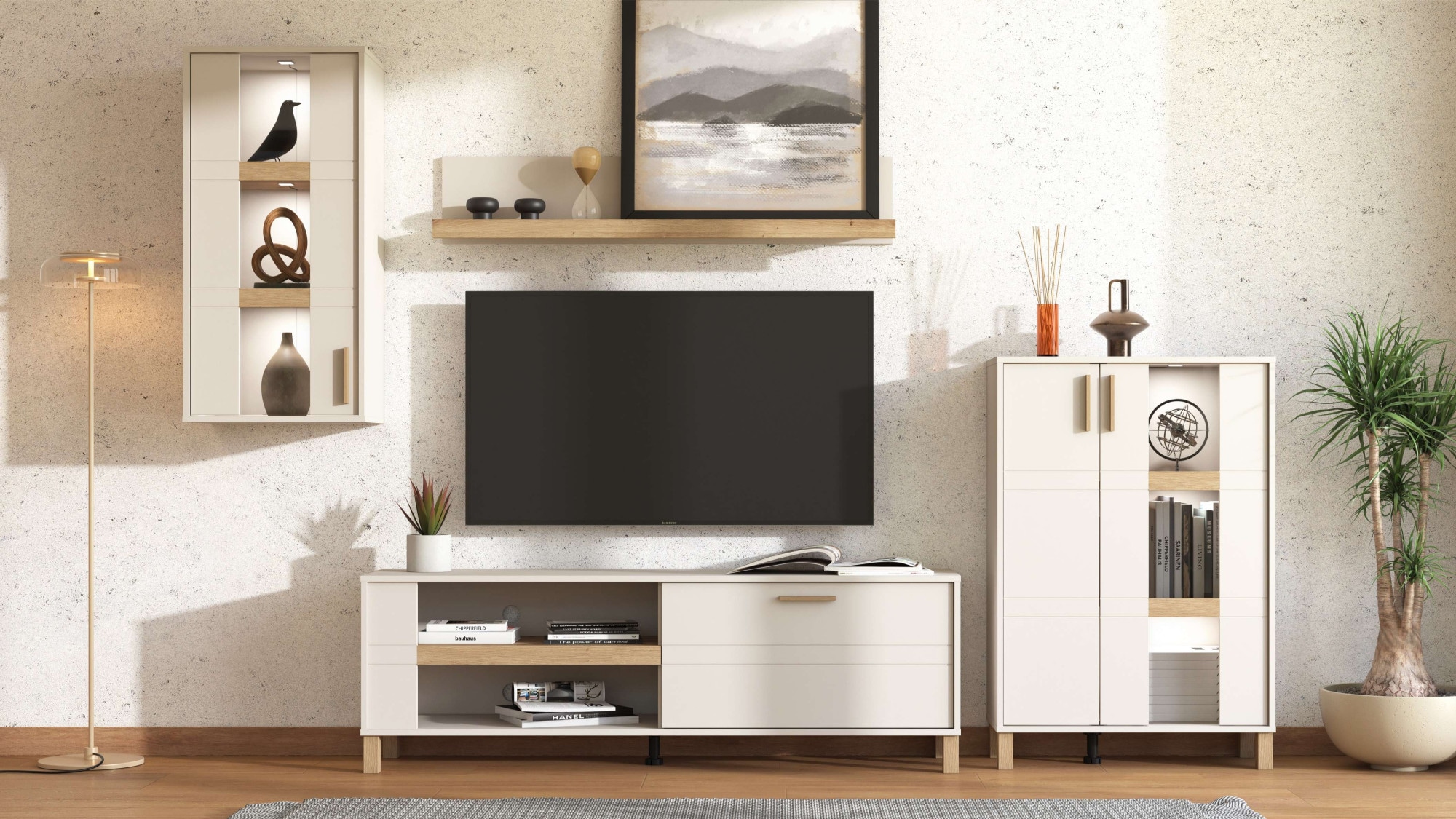 Home affaire Wohnwand »Sheffield, inkl. TV-Board, Highboard, Hängevitrine u günstig online kaufen