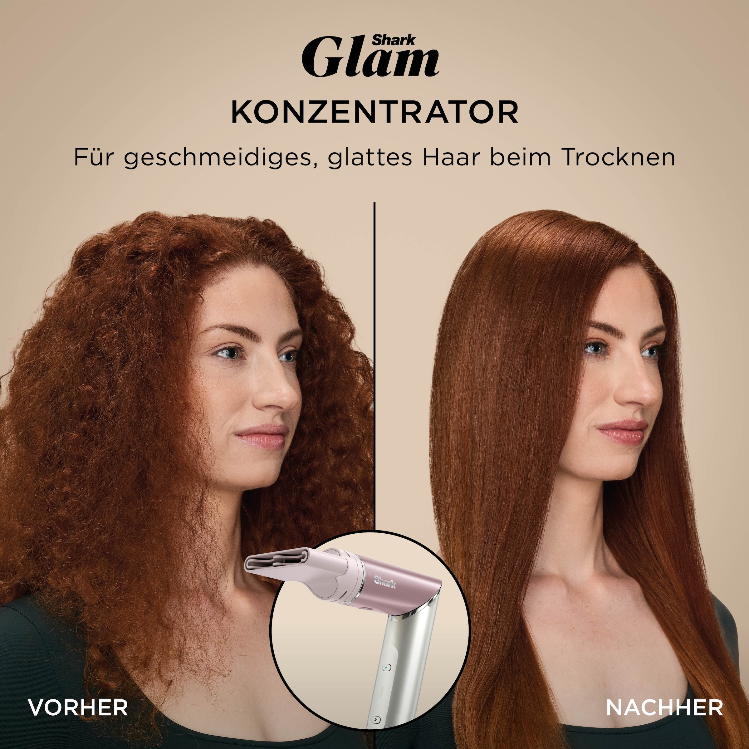 Shark Haarstyler »Glam Multistyler HD6051SEUPK für glatte Haare, Wellen und Locken« Keramik-Beschichtung hitzekontrollierte Keramik und Luftstrom ermöglichen jeden Style