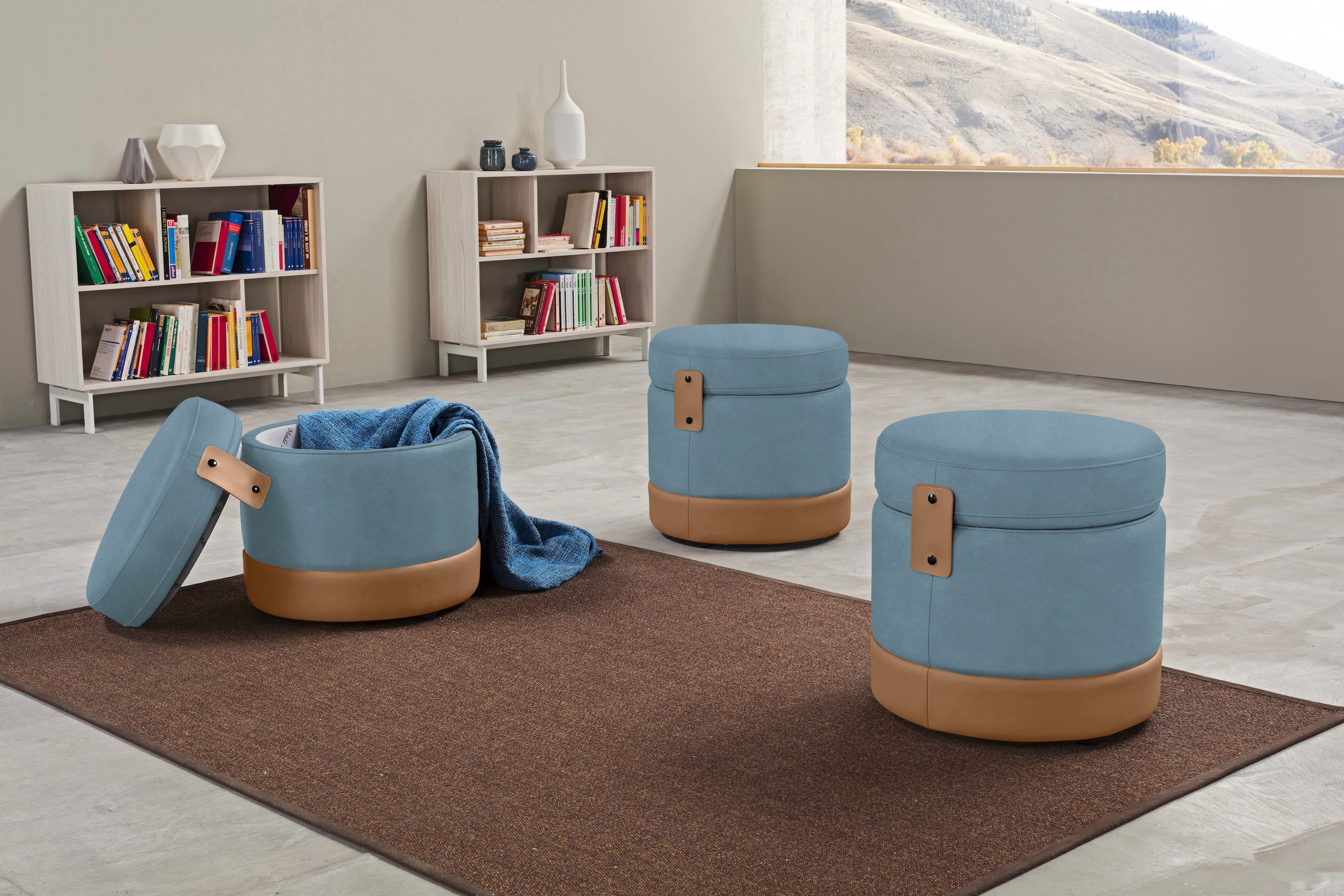 Egoitaliano Hocker »Tonder, Designhocker als Blickfang mit tollen Details«, günstig online kaufen