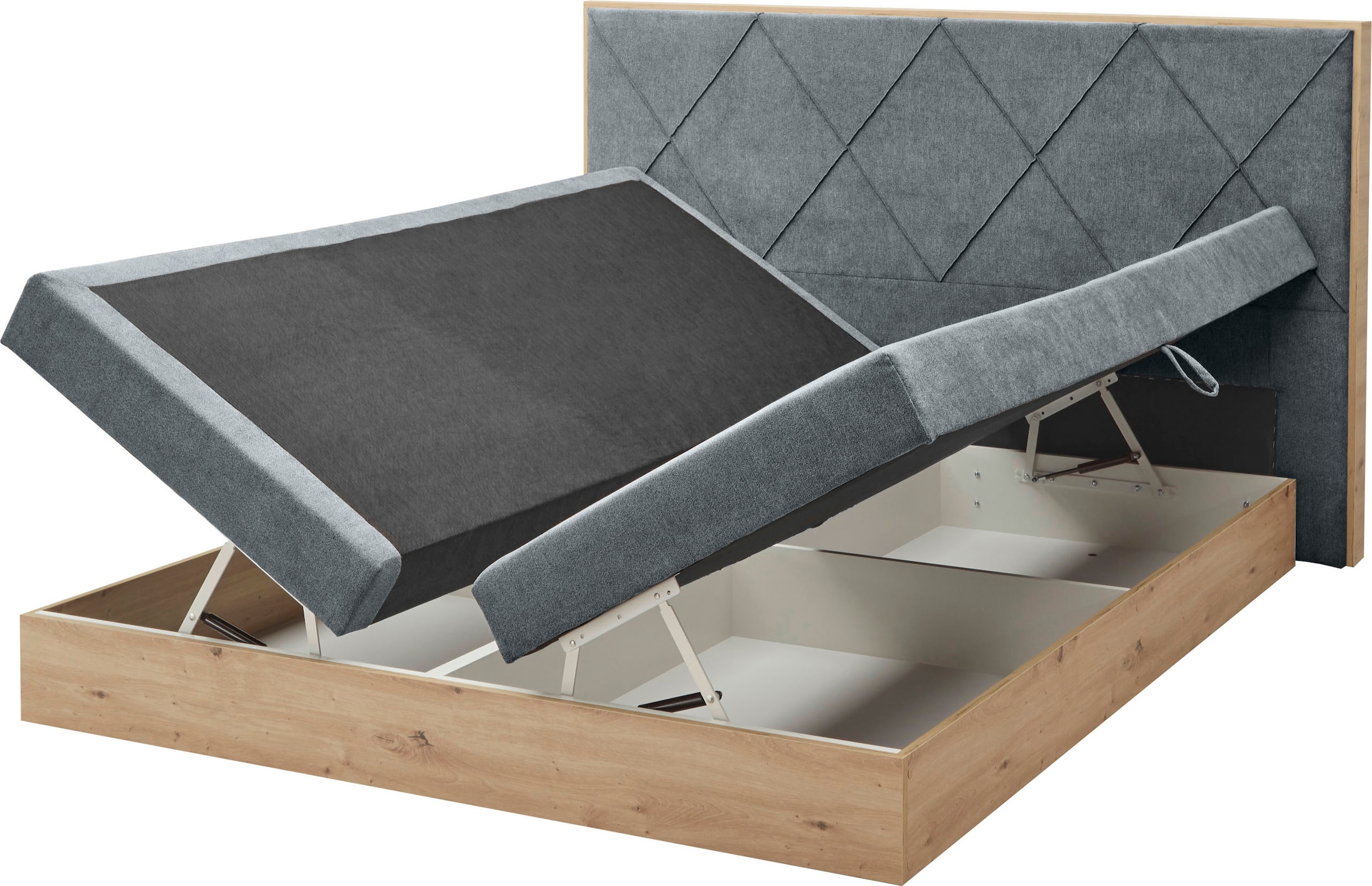 ED EXCITING DESIGN Boxspringbett »Bellevue«, inkl. Bettkasten, wahlweise mit Matratze und Topper
