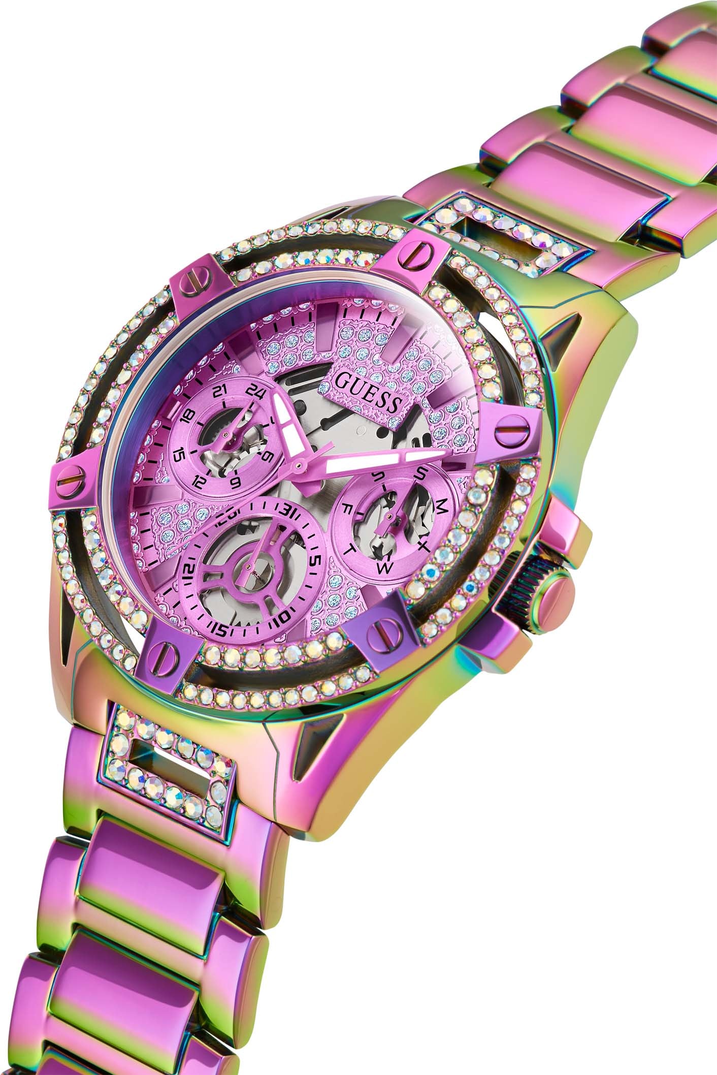 Guess Multifunktionsuhr »QUEEN«, Armbanduhr, Quarzuhr, Damenuhr