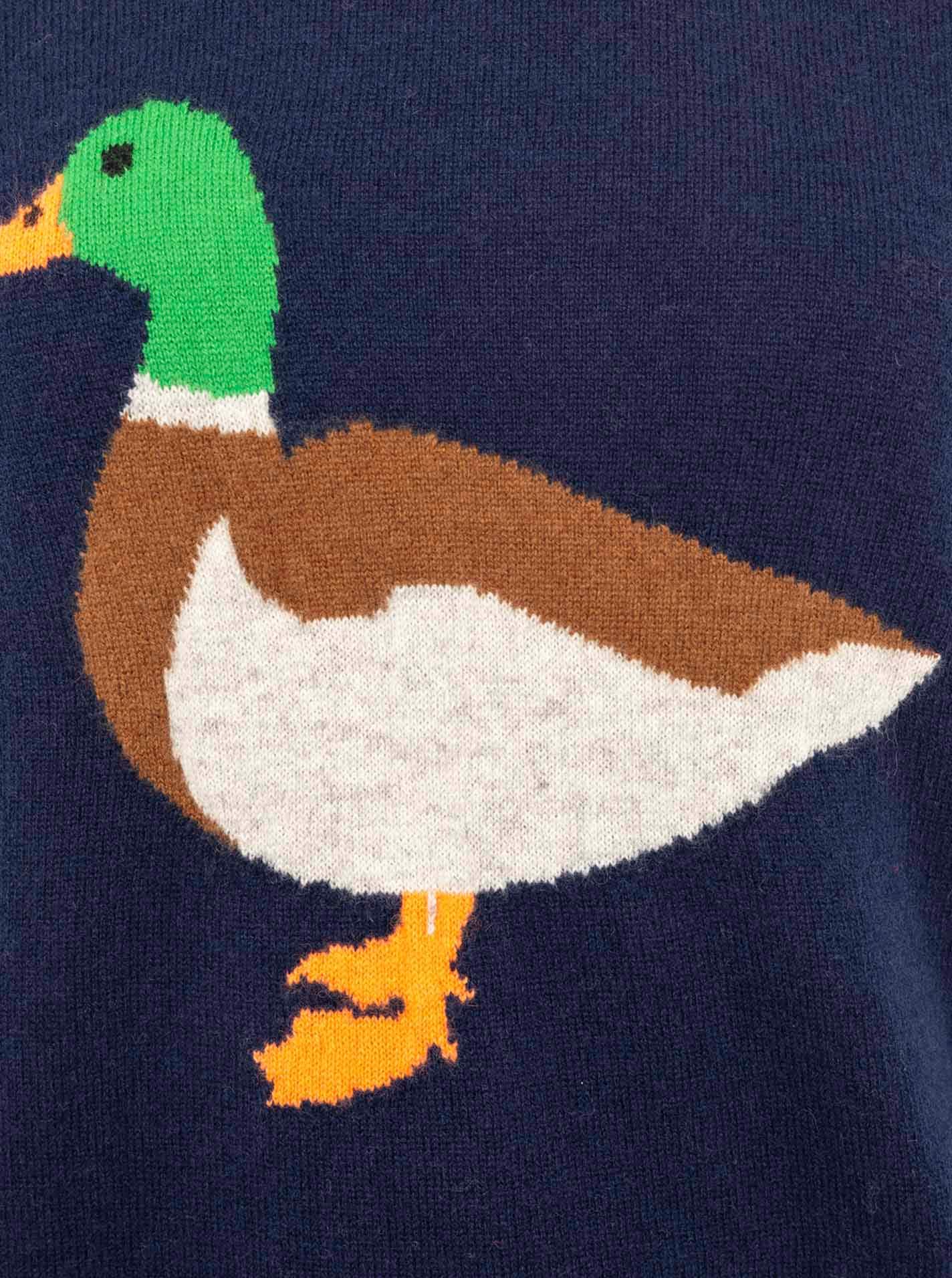 Zwillingsherz Strickpullover »Duck«, Rundhals,aus reinem Kaschmir mit großer Ente