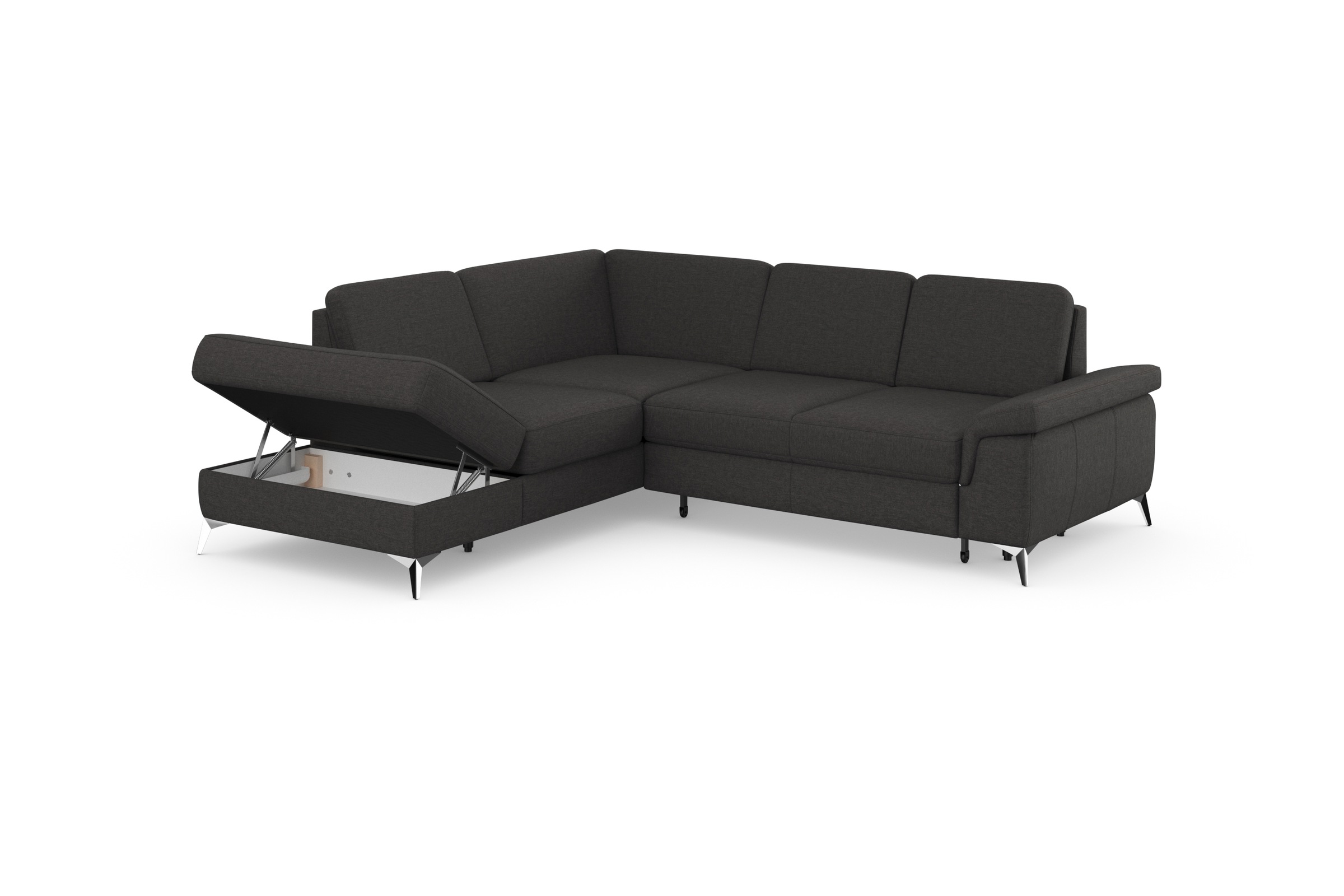 sit&more Ecksofa »Padua L-Form«, inklusive Sitztiefenverstellung, Armteilfunktion und Federkern