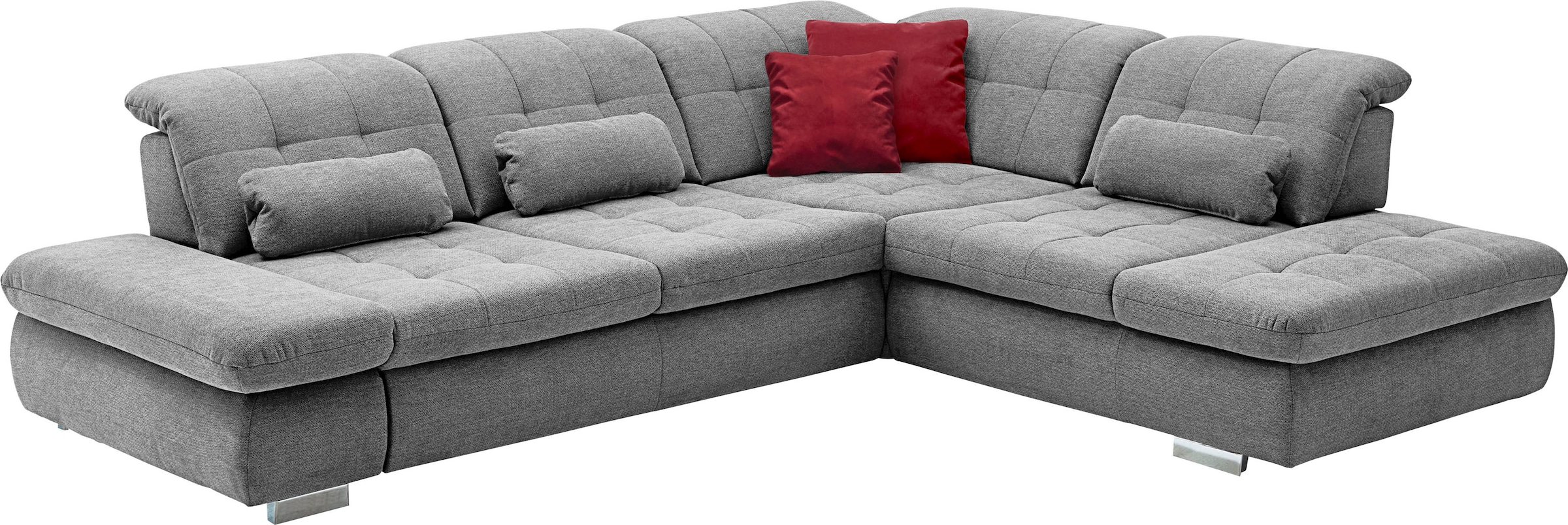 Die PlanBar Ecksofa »MP-IN17004 L-Form«, wahlweise mit Bettfunktion, Sitztiefen- und Kopfteilverstellung