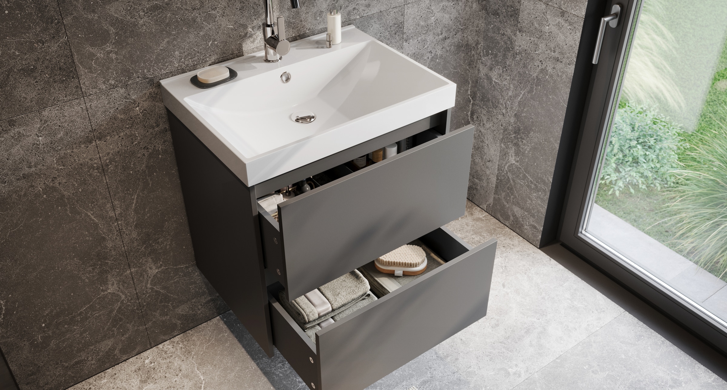 GERMANIA Waschtisch »Bisbee« 2 Stk. tlg. Waschtisch-Unterschrank