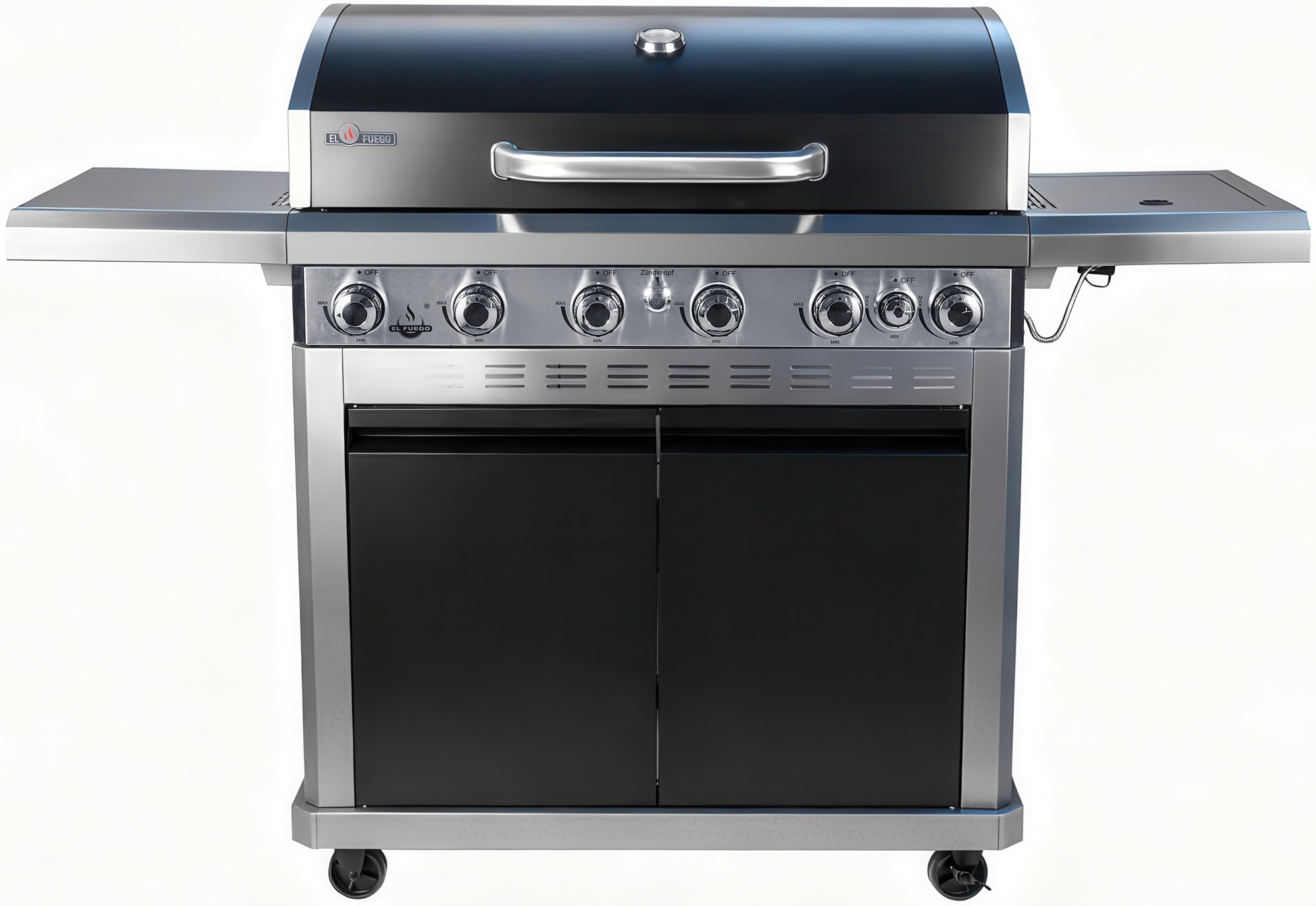 El Fuego Gasgrill »Detroit« 18 kW (6 Brenner je 2,5 kW + 1 Seitenbrenner 3,0 kW)