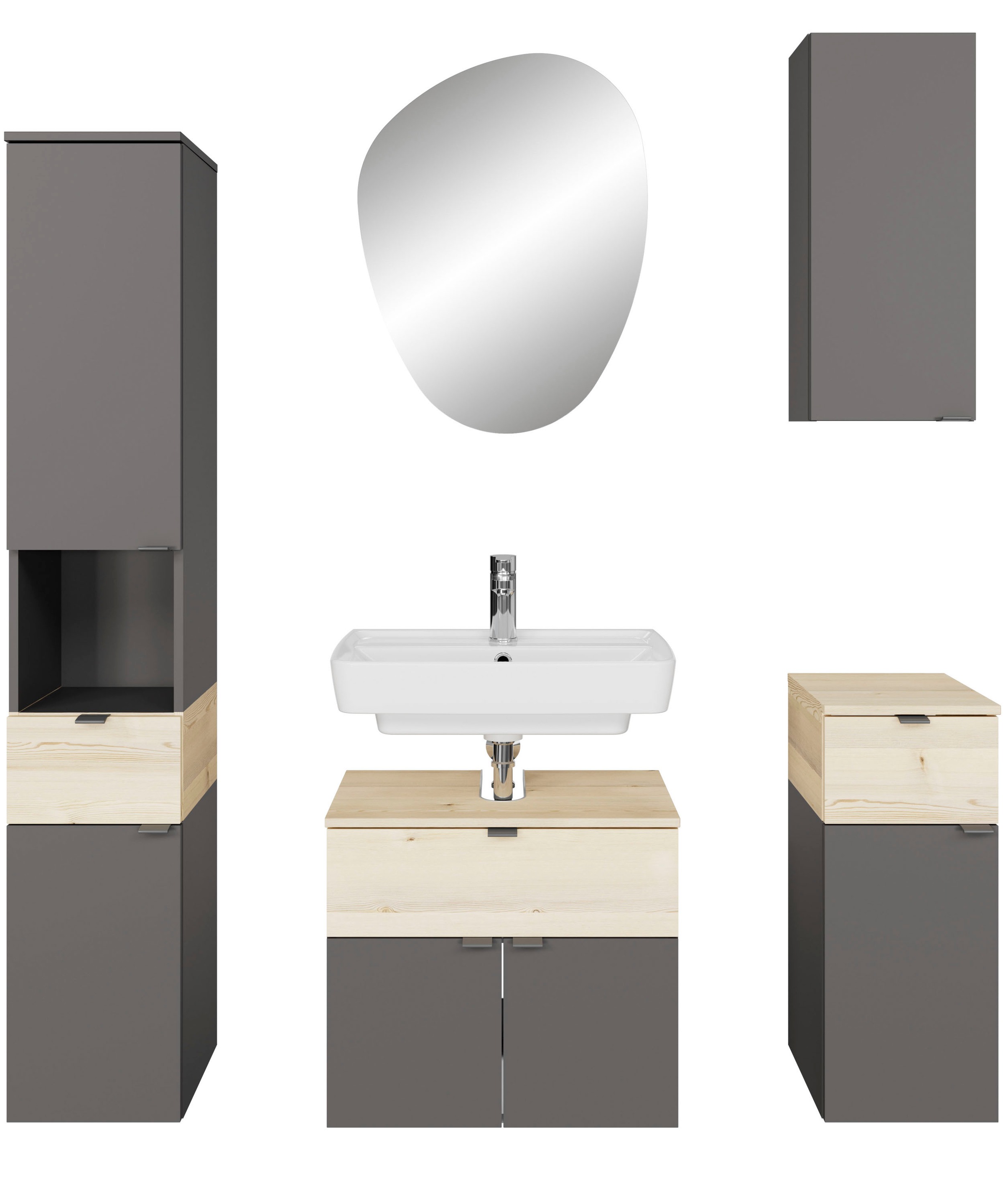 Saphir Badmöbel-Set »Quickset 394«, (Komplett-Set, 5 St.) günstig online kaufen
