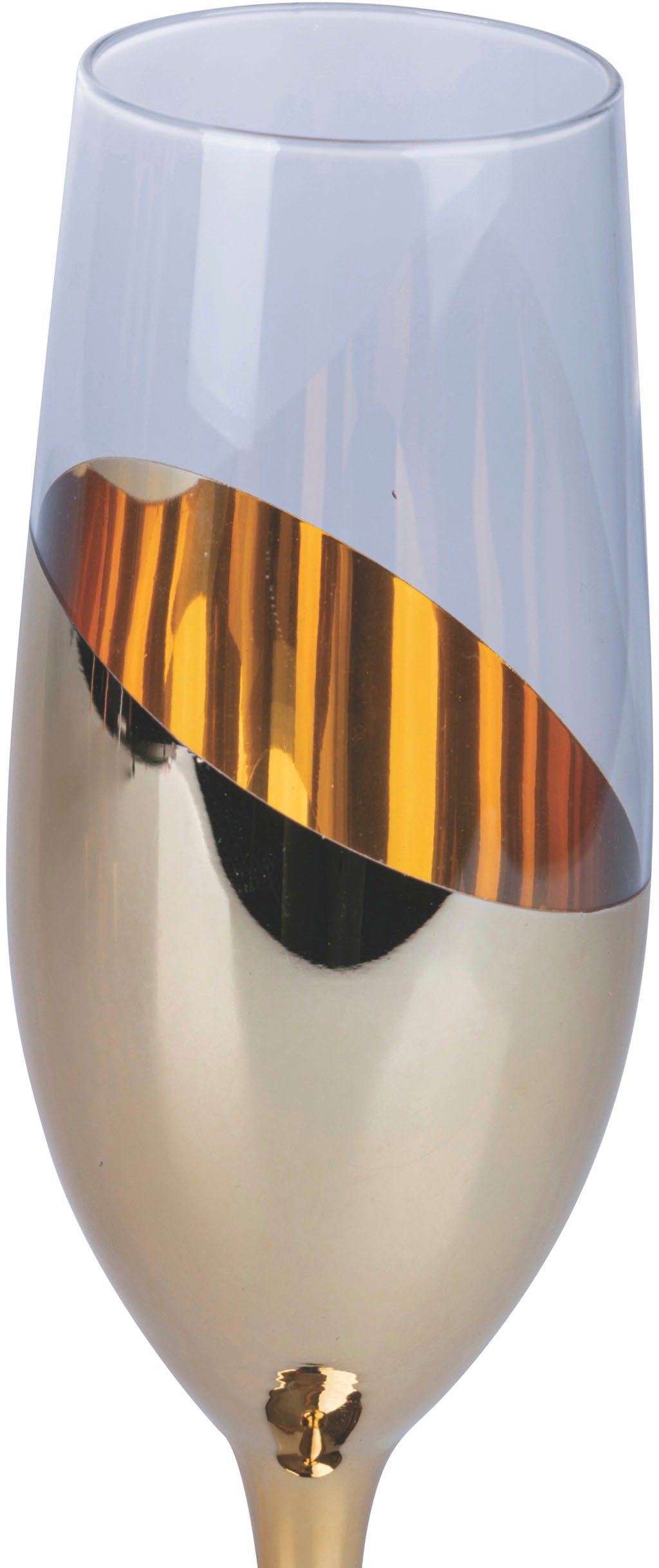 Villa d'Este Sektglas »Chic«, (Set, 4 tlg.), Gläser-Set, Sektflöten, 4-teilig, Inhalt 280 ml