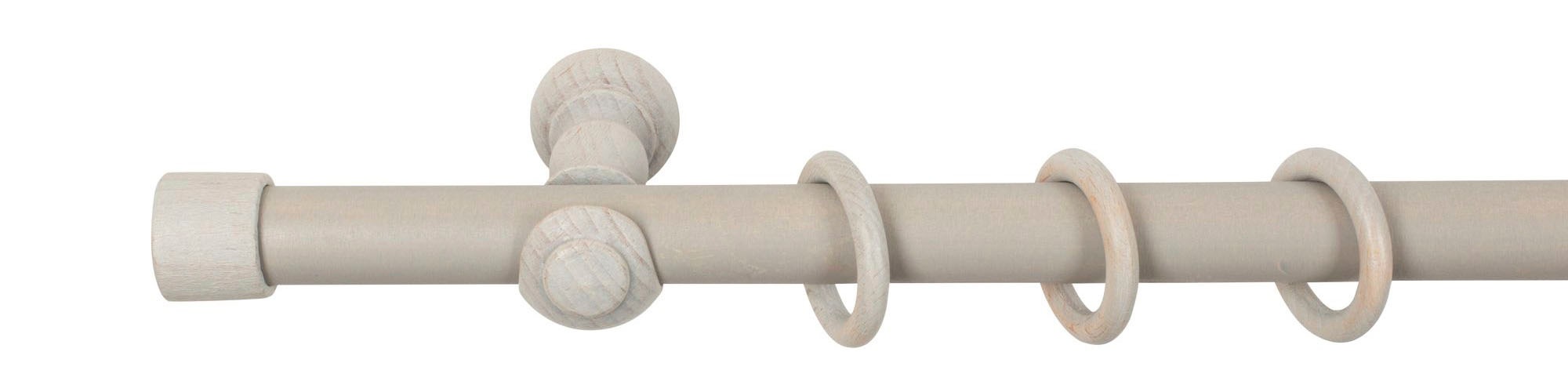SN DECO GROUP Gardinenstange »Cafiro«, 1 läufig-läufig, Fixmaß, 28 mm, Holz, verschiedene Längen und Farben, Komplettset