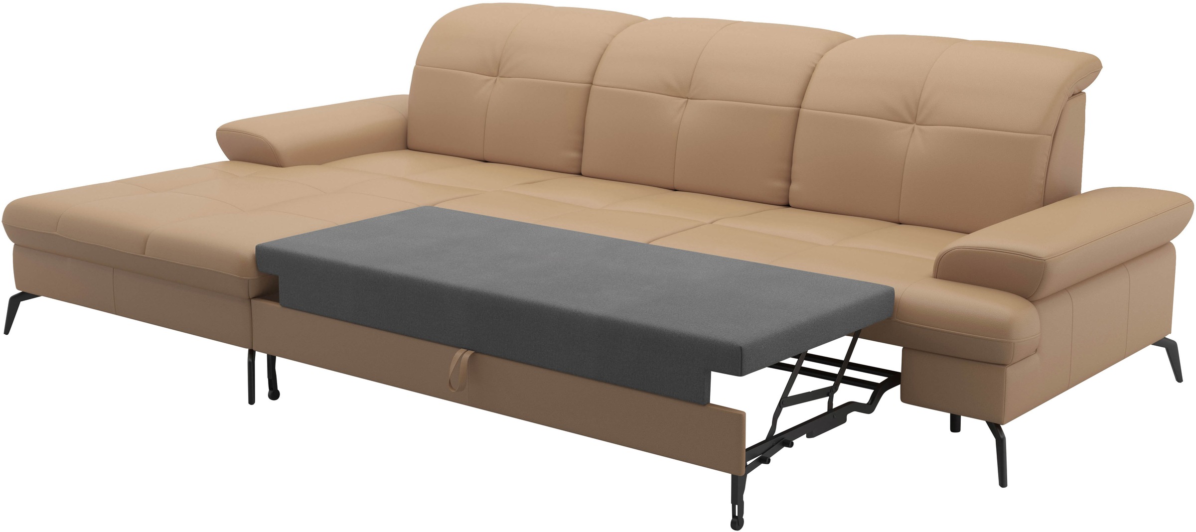 sit&more Ecksofa »Amica, L-Form, inkl. Sitztiefenverstellung & Armteilverstellung«, wahlweise mit Bettfunktion, Bettkasten und Kopfteiverstellung