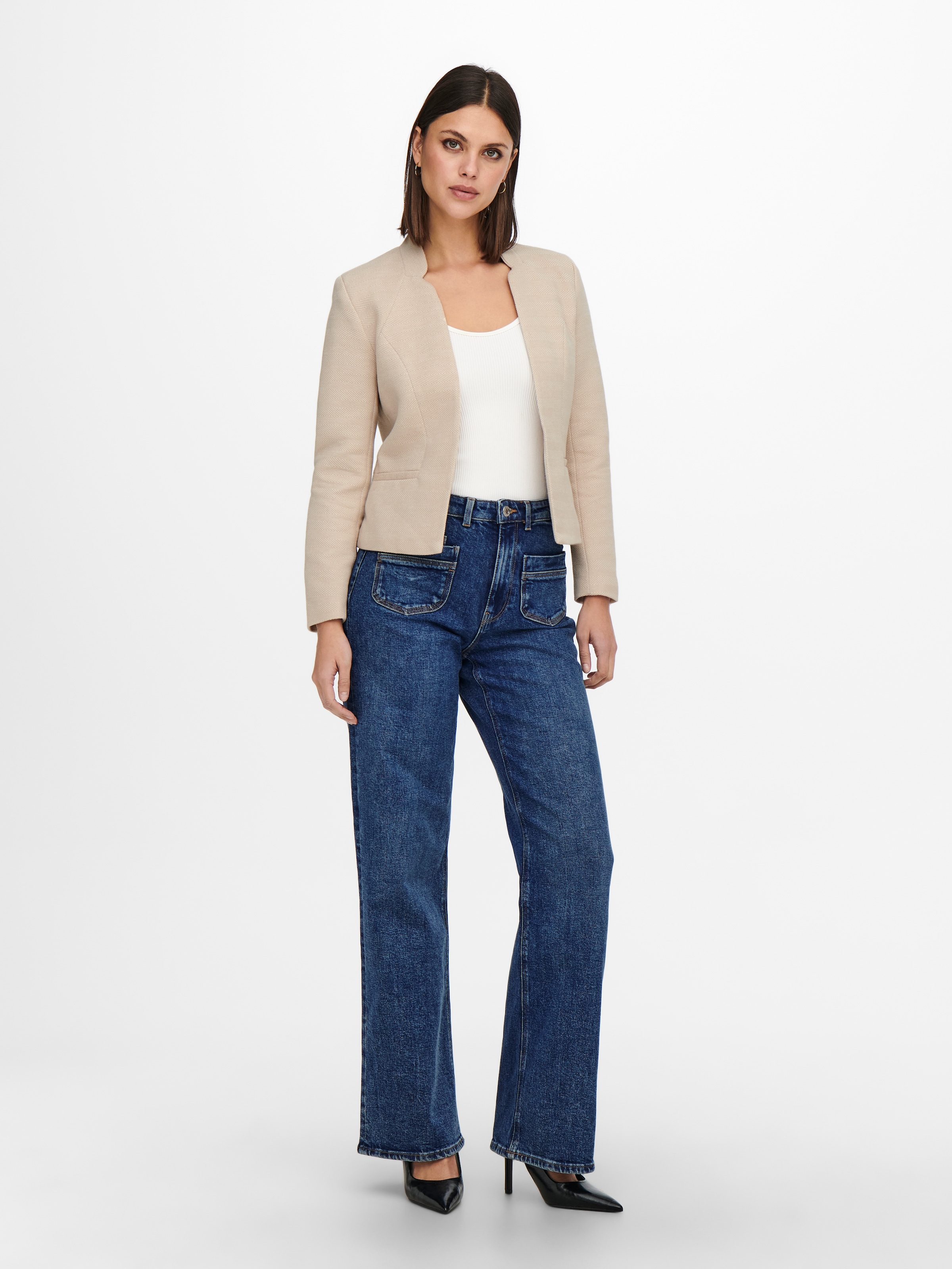 ONLY Kurzblazer »ONLADDY-LINEA L/S SHORT BLAZER CC TLR« Materialmix, regular fit