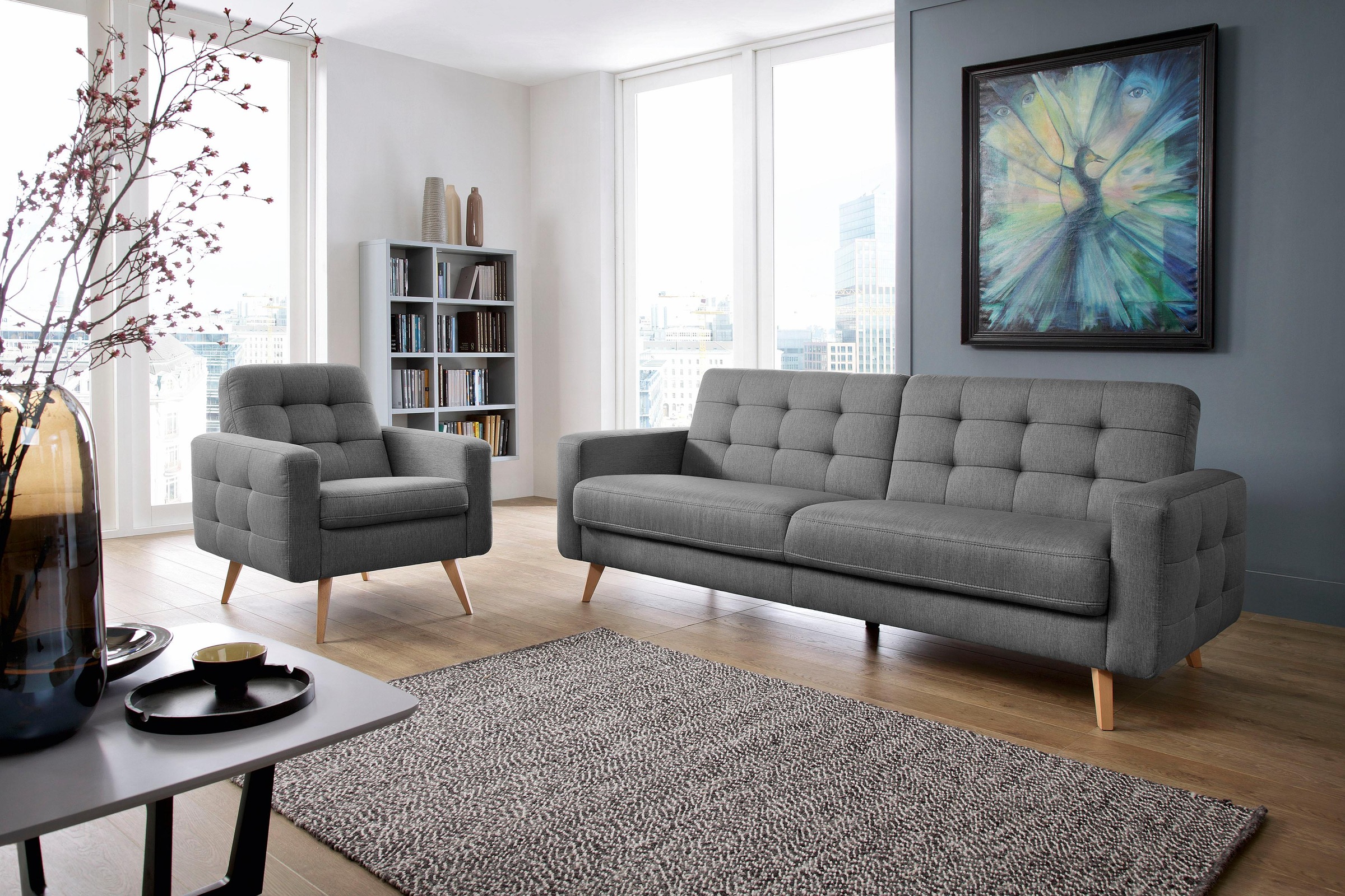 exxpo - sofa fashion 3-Sitzer »Nappa, kompakt und komfortabel, bequem, zeit günstig online kaufen