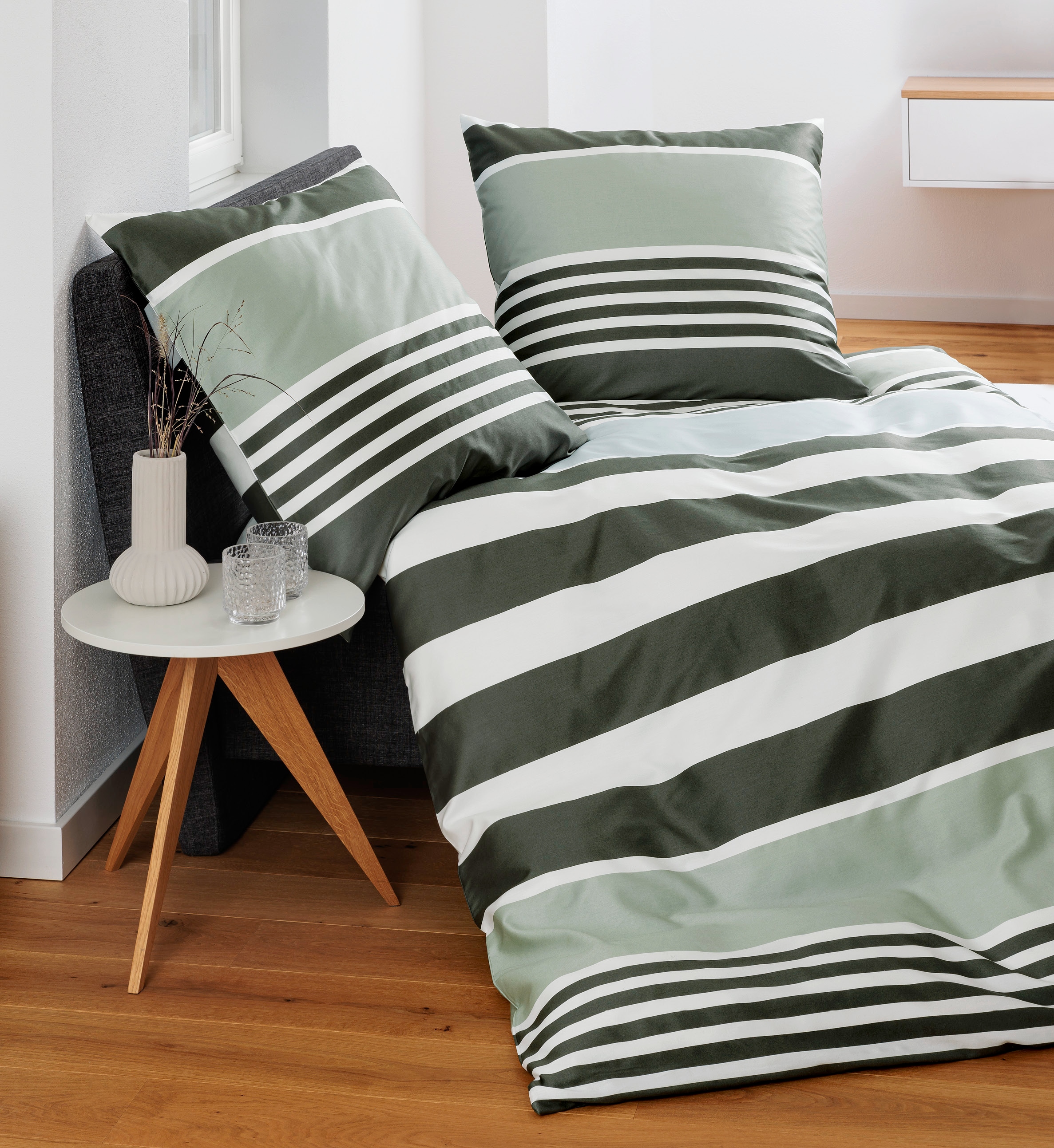Janine Bettwäsche »Mako-Satin87108 07«, mit Reissverschluss günstig online kaufen
