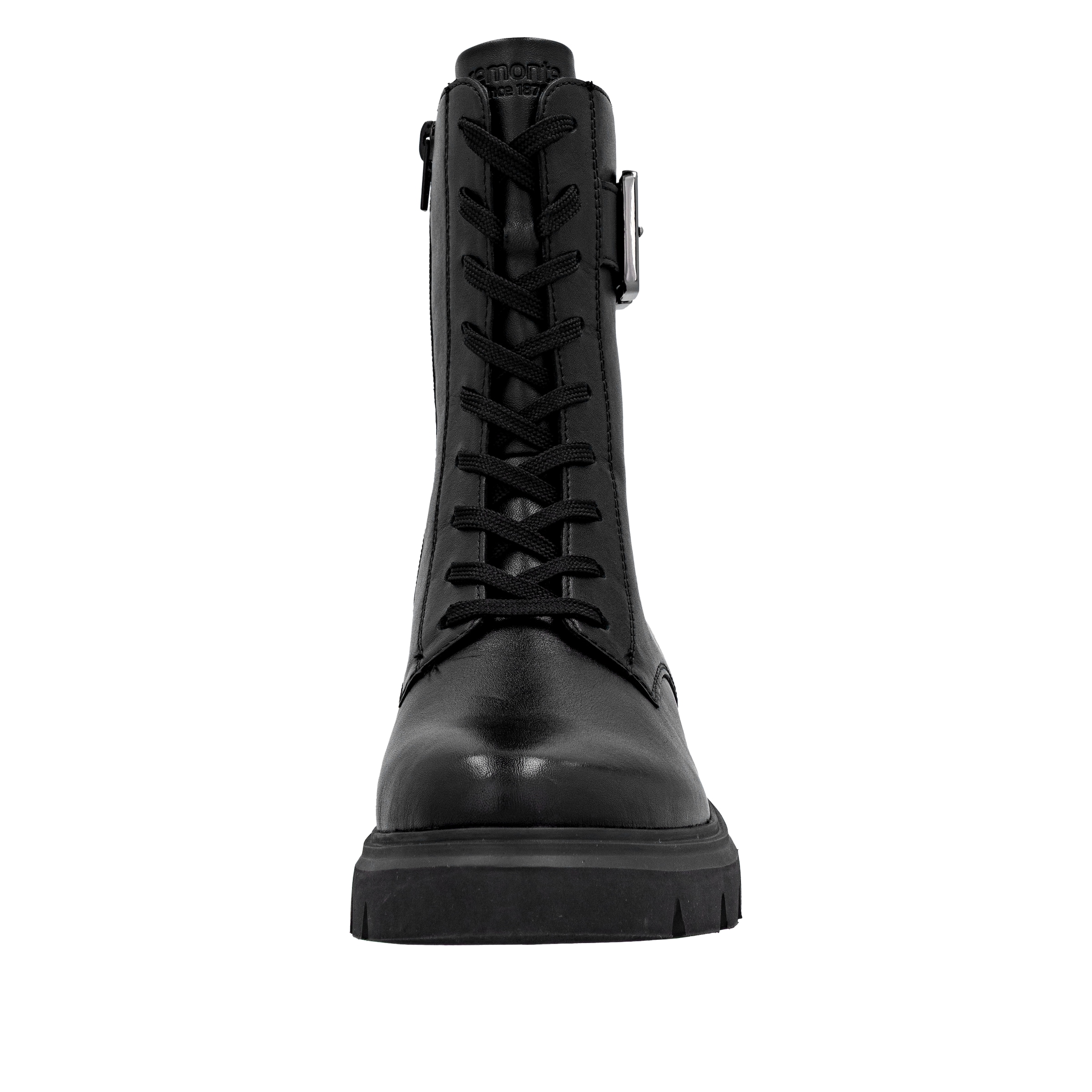 Remonte Schnürboots, Stiefelette, Boots, Profilsohle, Blockabsatz mit Zierschnalle