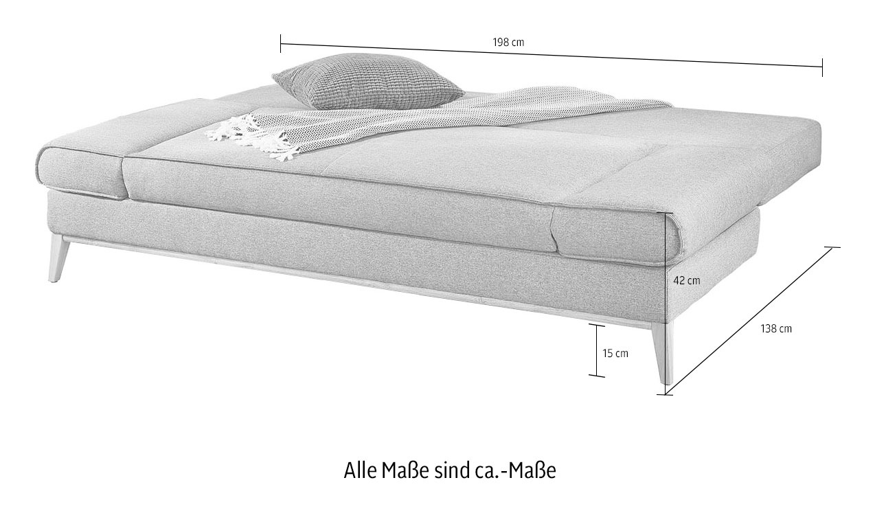 Jockenhöfer Gruppe Schlafsofa, inklusive Bettfunktion, Stauraum/Bettkasten, Wellenfederung