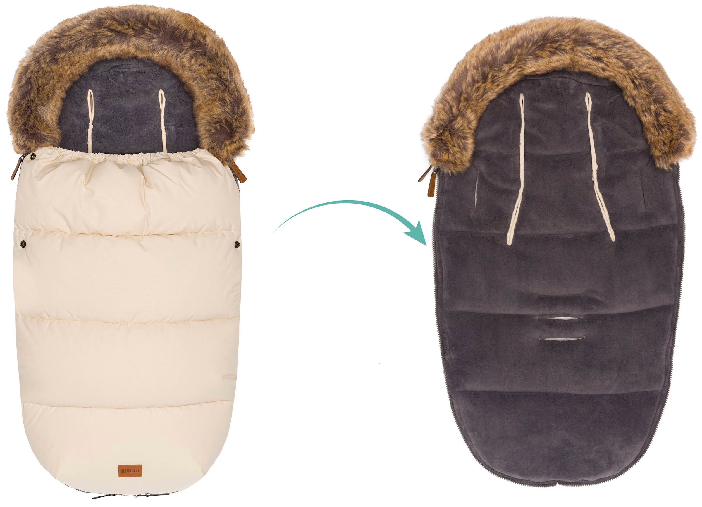 Fillikid Fußsack »Manaslu Winterfußsack, ivory«