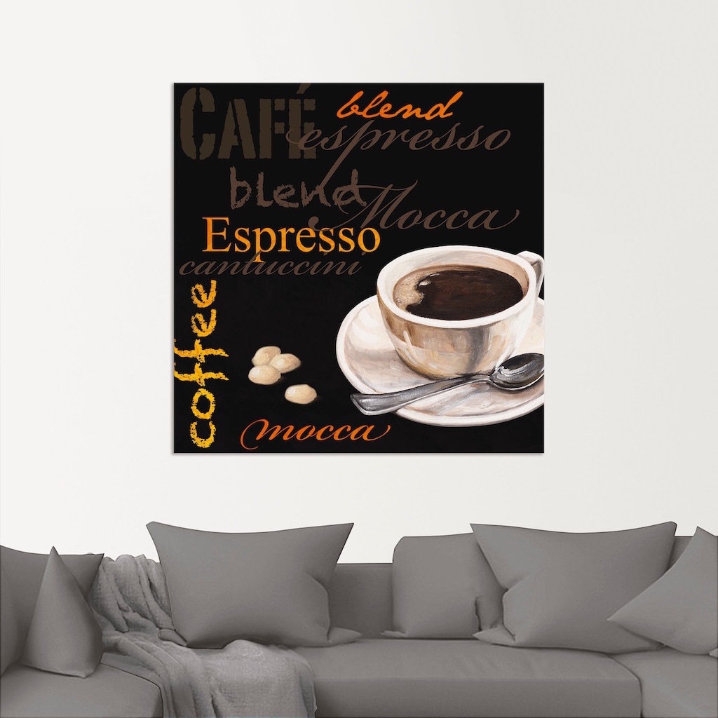Artland Wandbild »Espresso - Kaffee«, Kaffee Bilder, (1 St.)