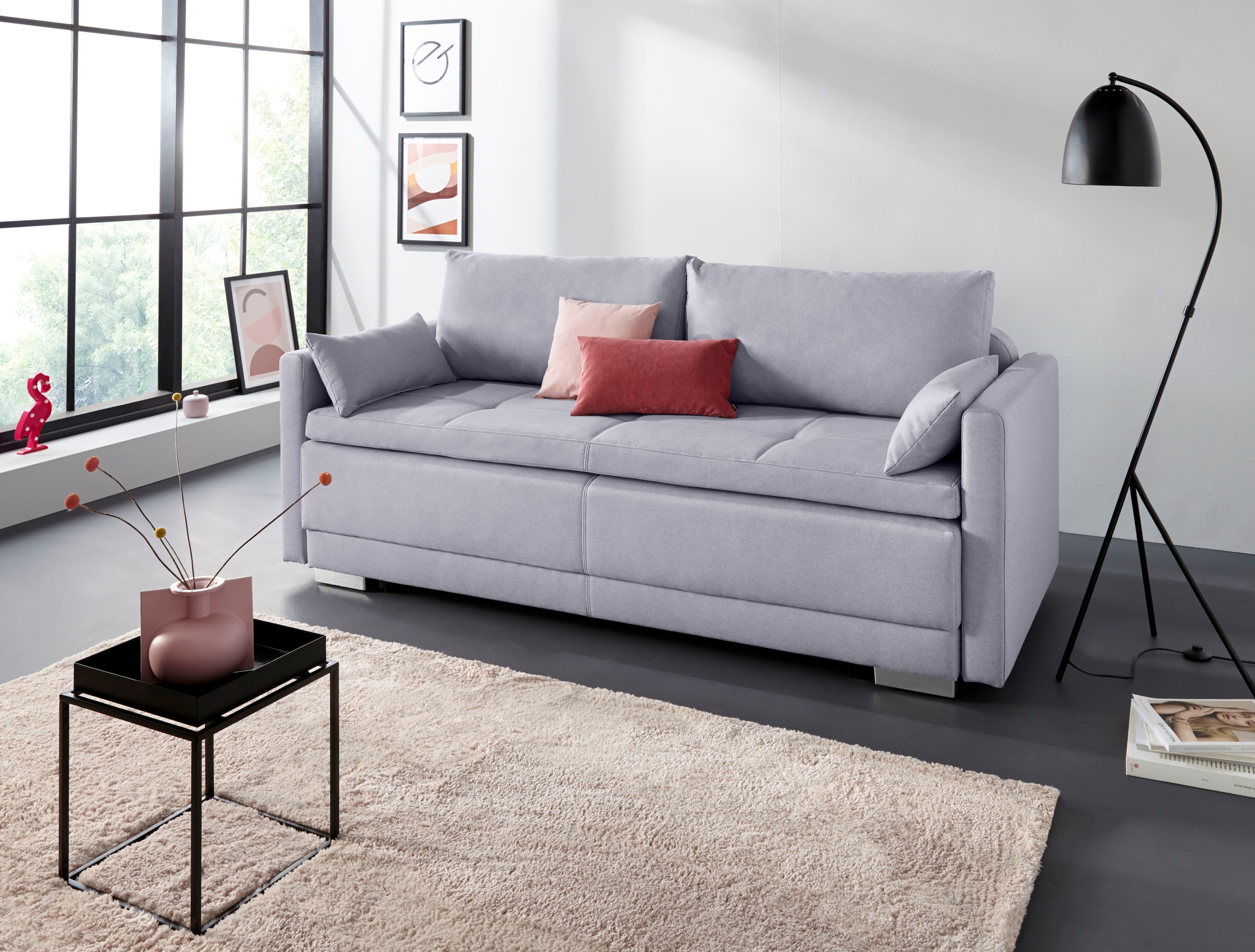 OTTO home Schlafsofa »Berlin« mit Boxspringaufbau, Bettfunktion & Bettkaste günstig online kaufen