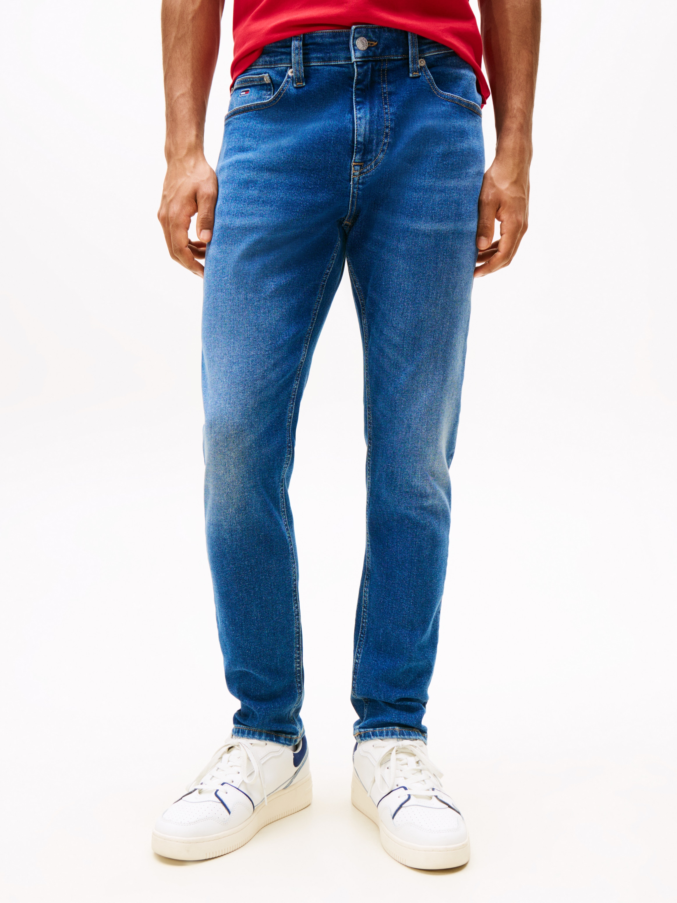 Tommy Jeans Slim-fit-Jeans »Austin Slim Tapered«, Mit Gürtelschlaufen